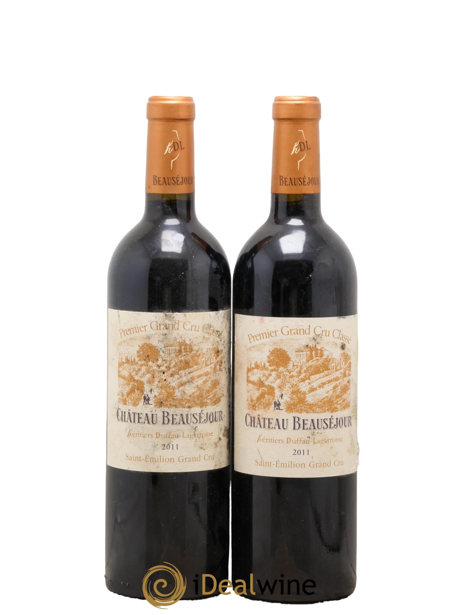 Château Beauséjour (Duffau-Lagarrosse) 1er Grand Cru Classé B  2011 - Posten von 2 Flaschen - 0