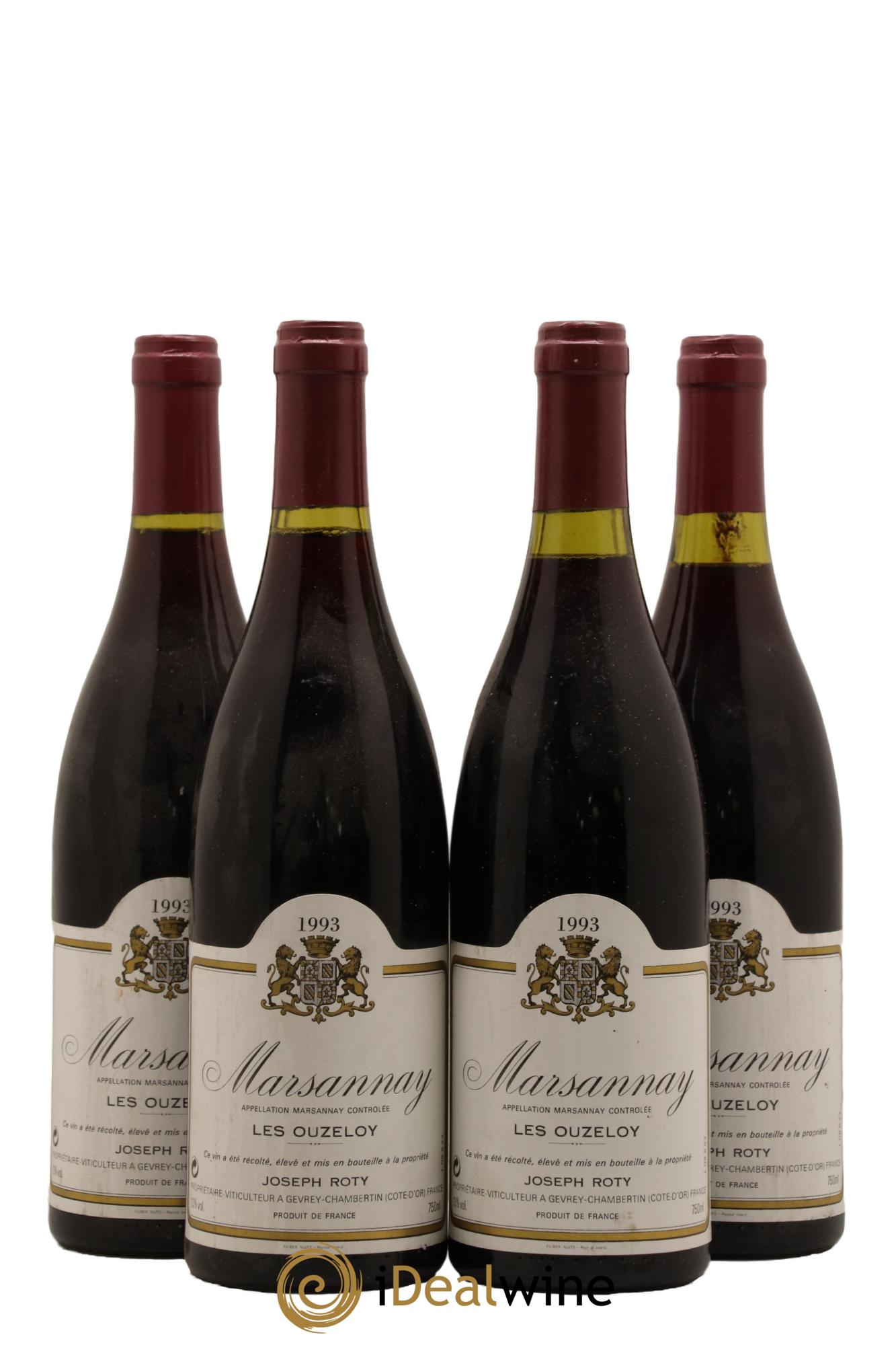 Marsannay Les Ouzeloys Domaine Joseph Roty 1993 - Lot de 4 bouteilles - 0