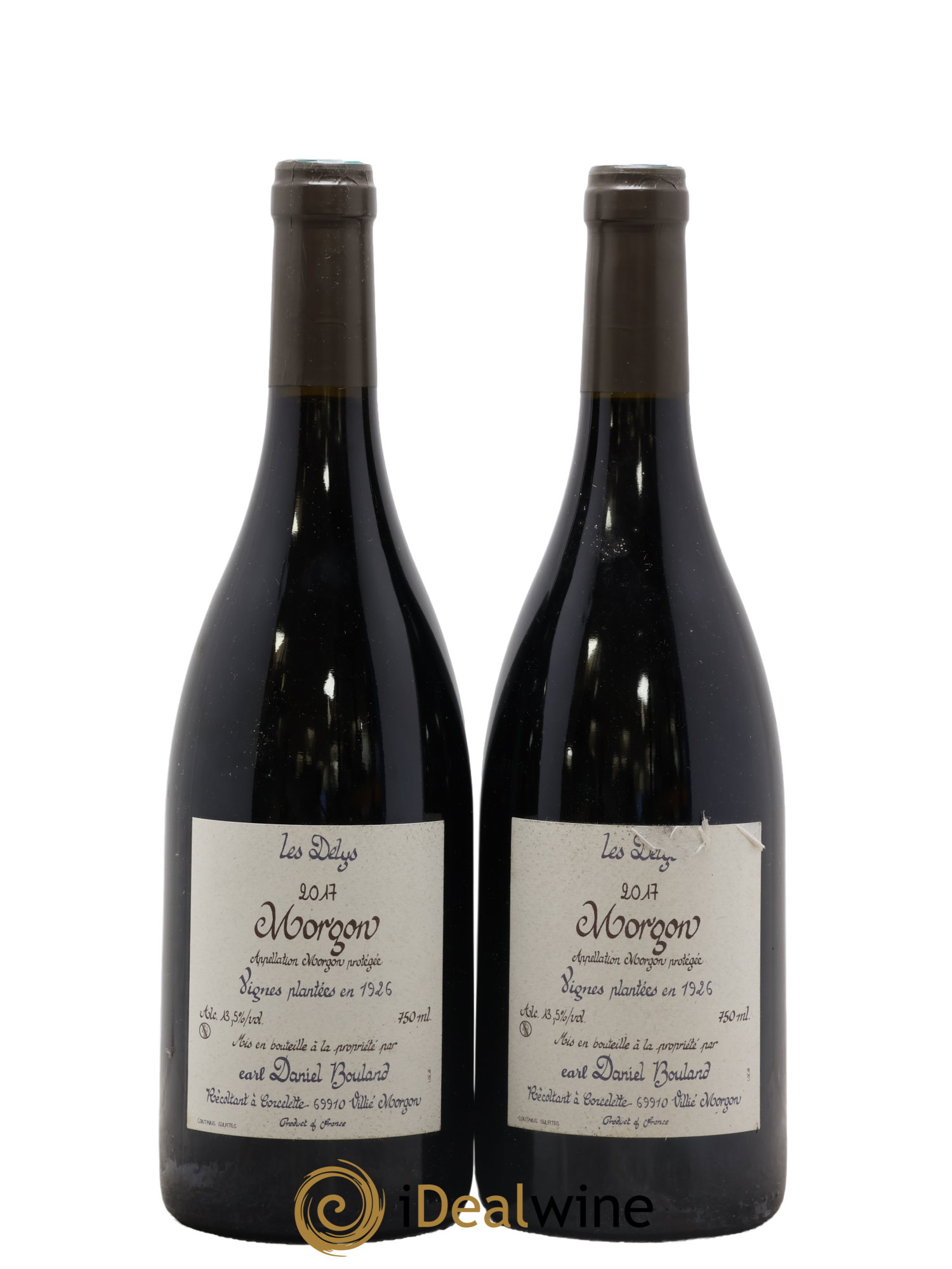 Morgon Les Delys Vielles Vignes de 1926 Daniel Bouland (Domaine) 2017 - Lot of 2 bottles - 0