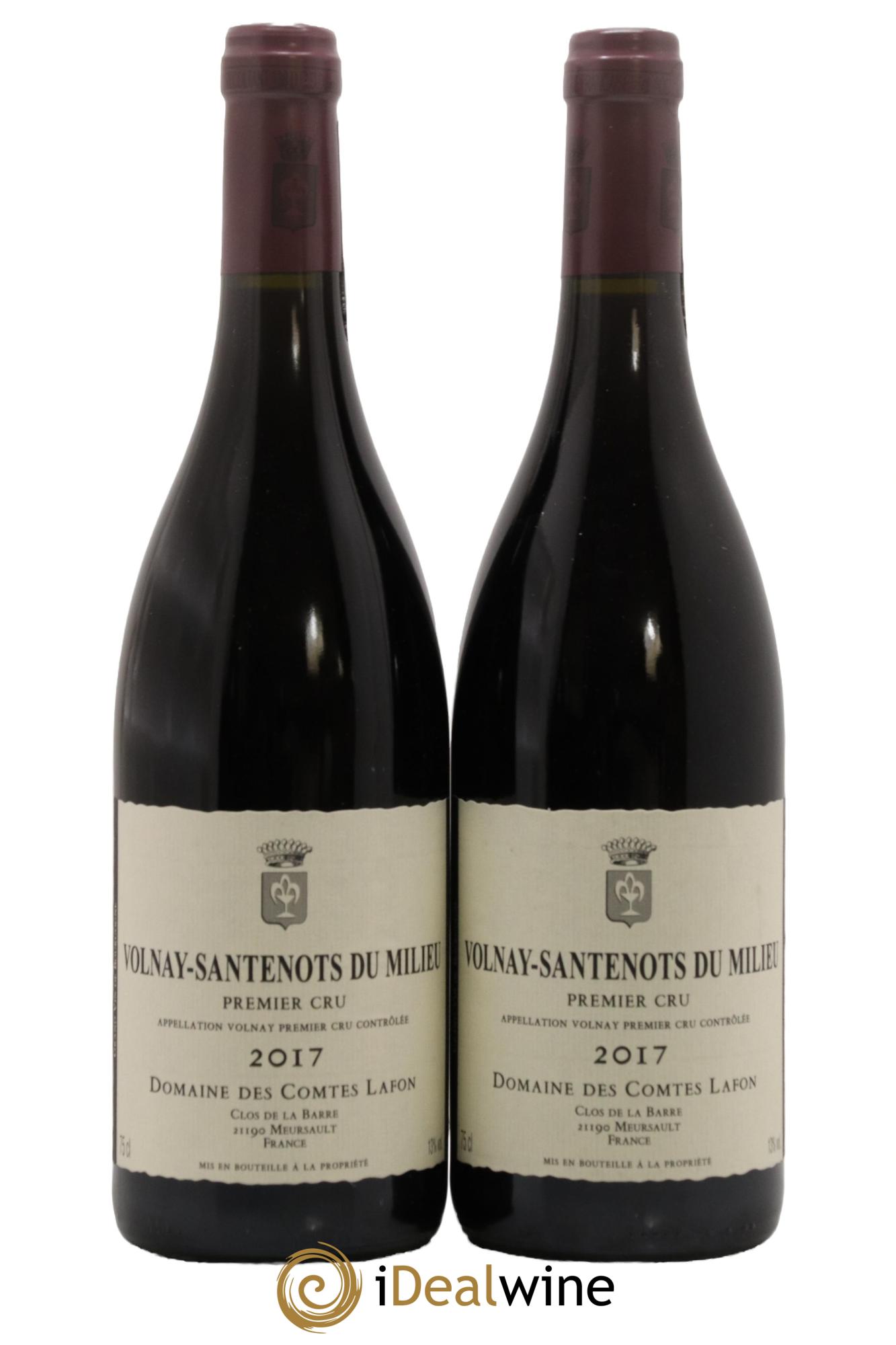 Volnay 1er Cru Santenots du Milieu Comtes Lafon (Domaine des) 2017 - Lotto di 2 bottiglie - 0