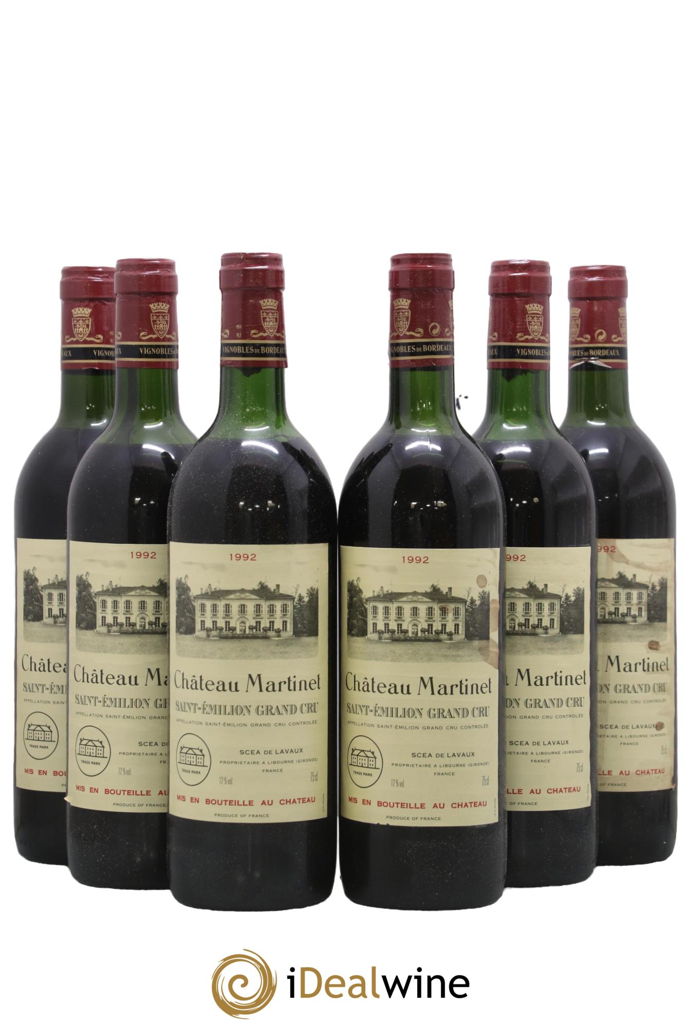 Château Martinet 1992 - Lot of 6 bottles - 0