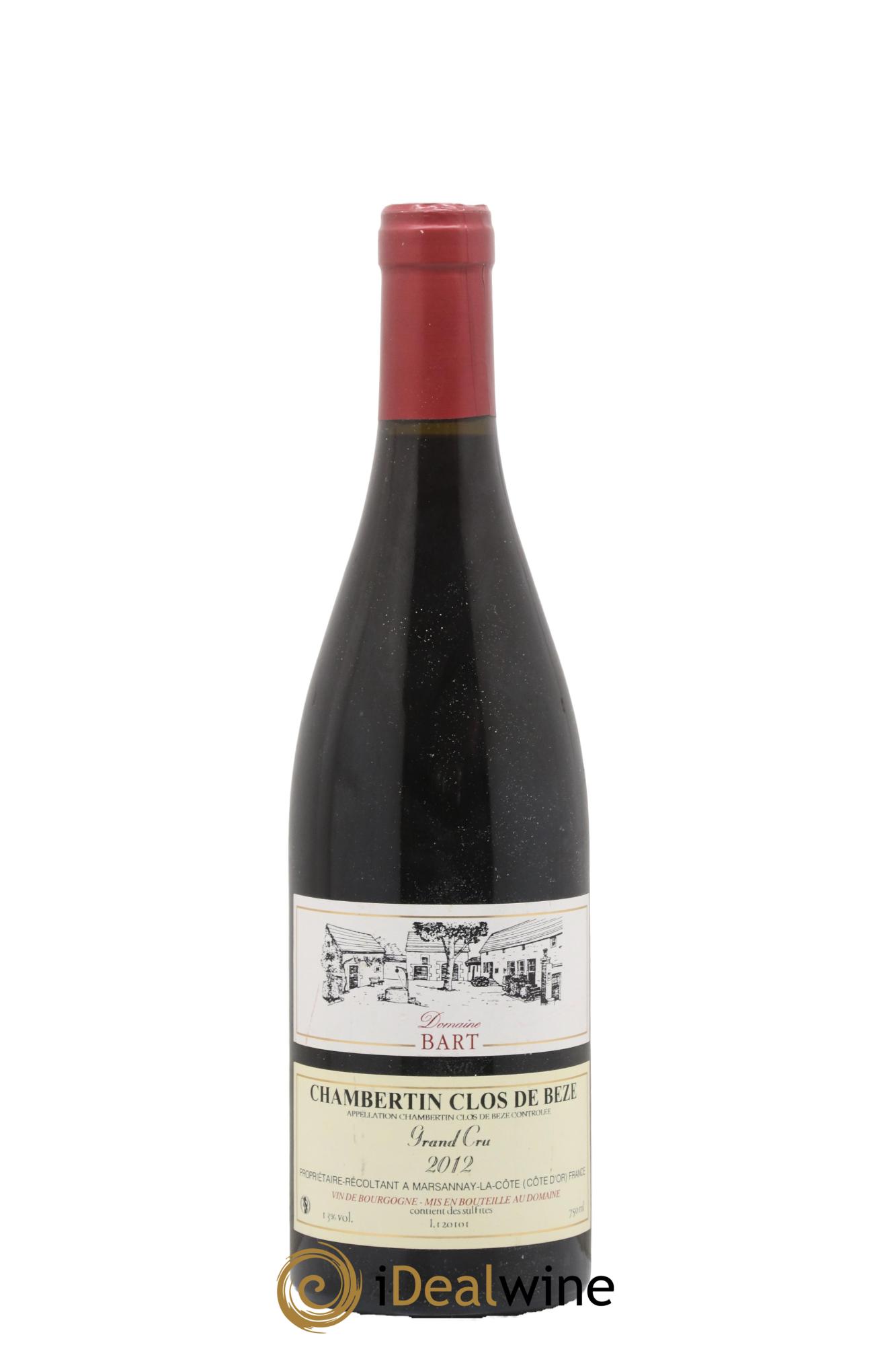 Chambertin Clos de Bèze Grand Cru Bart (Domaine) 2012 - Lot de 1 bouteille - 0