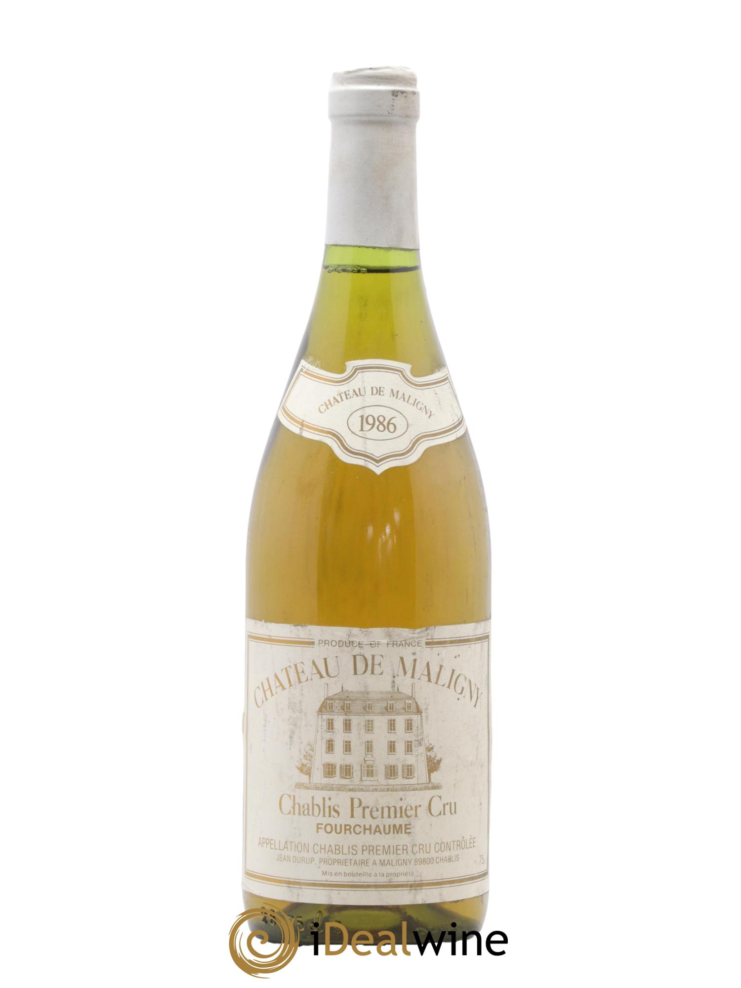 Chablis 1er Cru Fourchaume Chateau de Maligny 1986 - Lot de 1 bouteille - 0