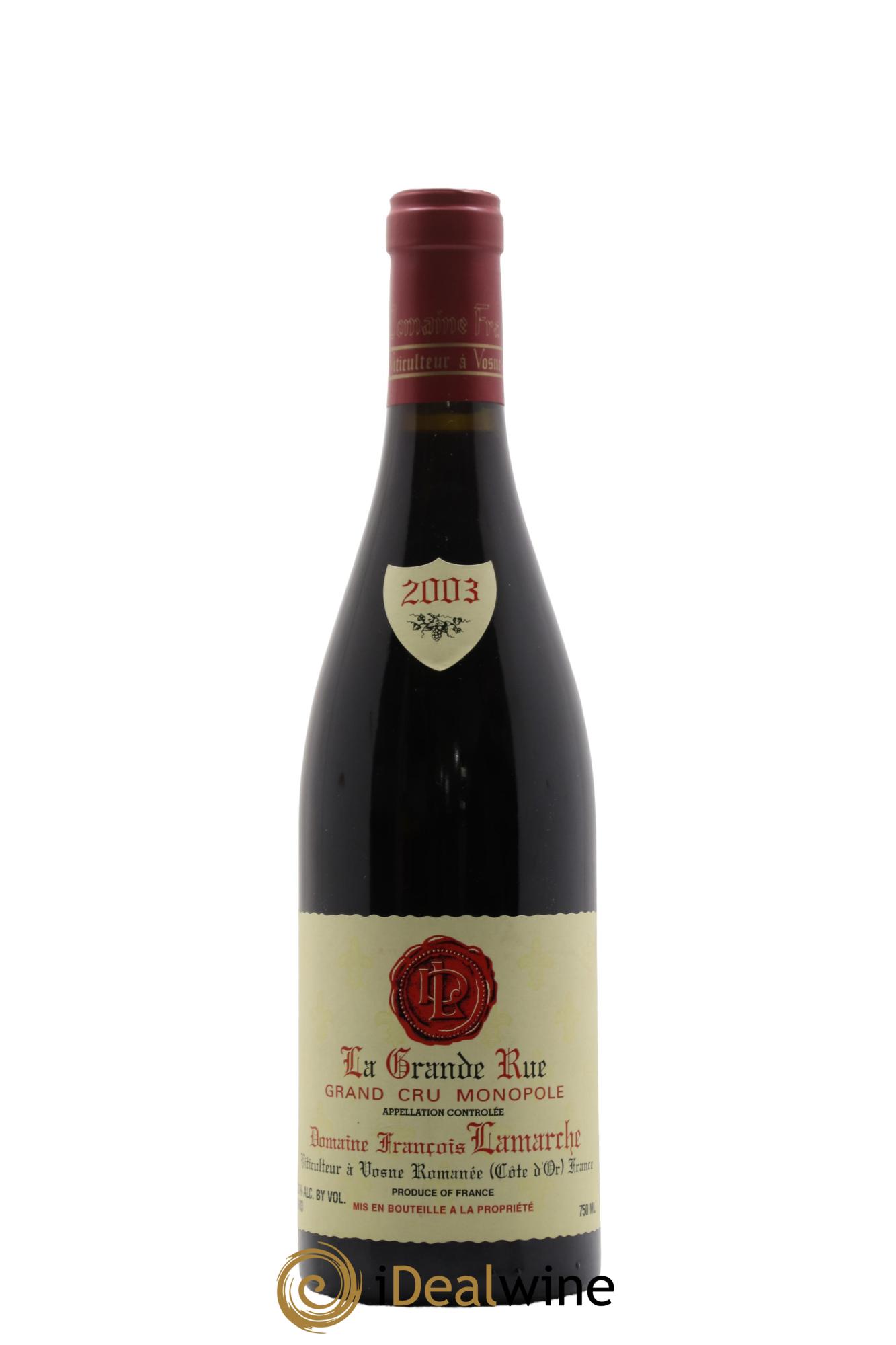 La Grande Rue Grand Cru Lamarche (Domaine) 2003 - Lot de 1 bouteille - 0