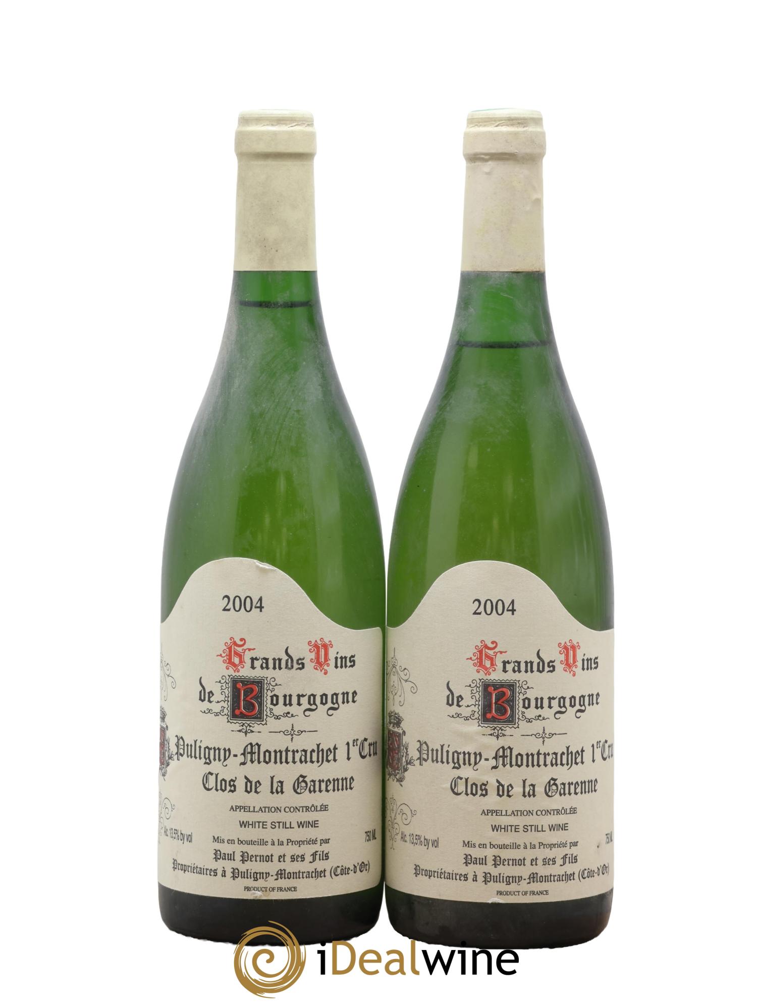 Puligny-Montrachet 1er Cru Clos de la Garenne Paul Pernot 2004 - Lot de 2 bouteilles - 0