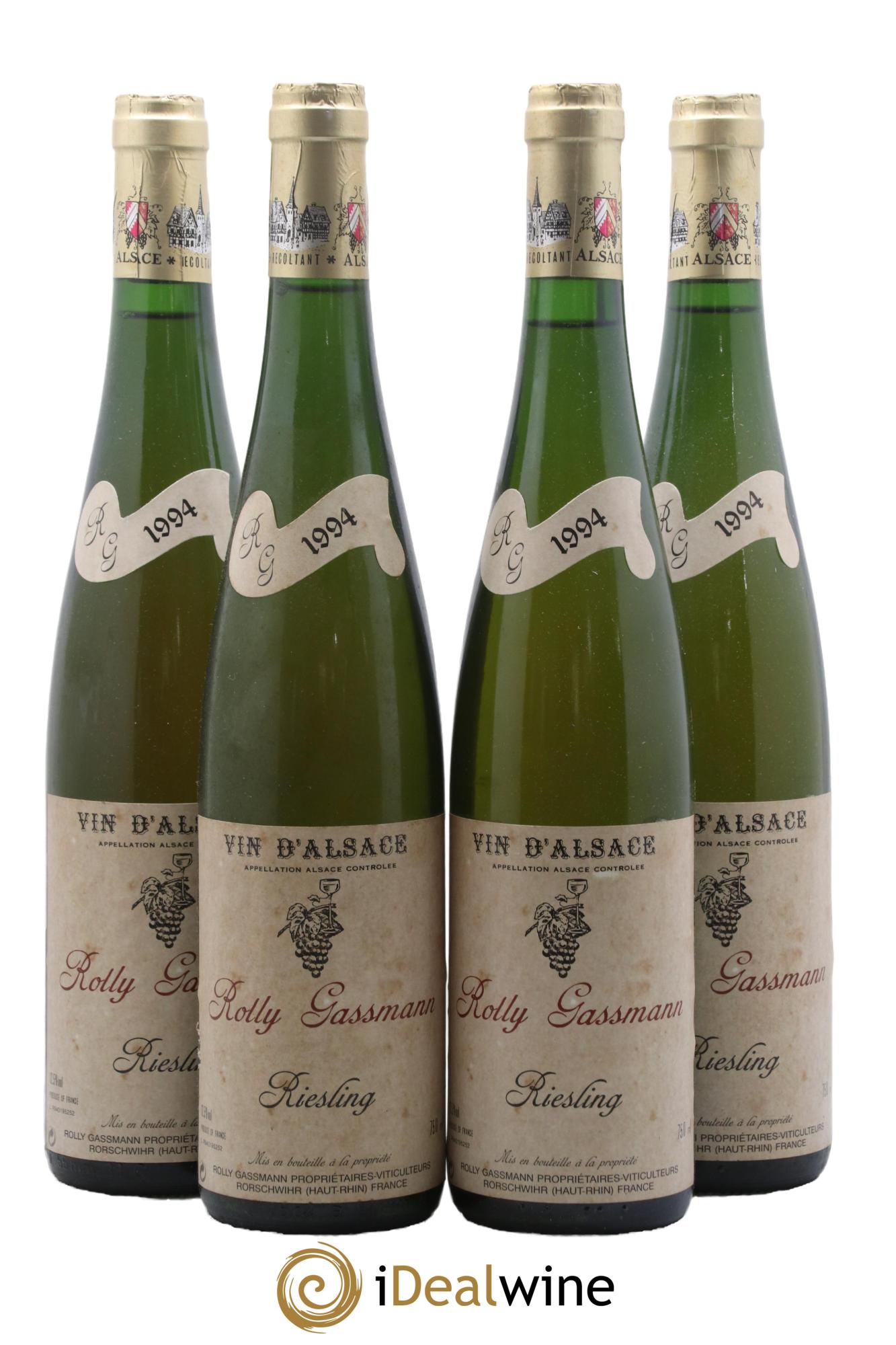 Alsace Riesling Rolly-Gassmann 1994 - Lotto di 4 bottiglie - 0