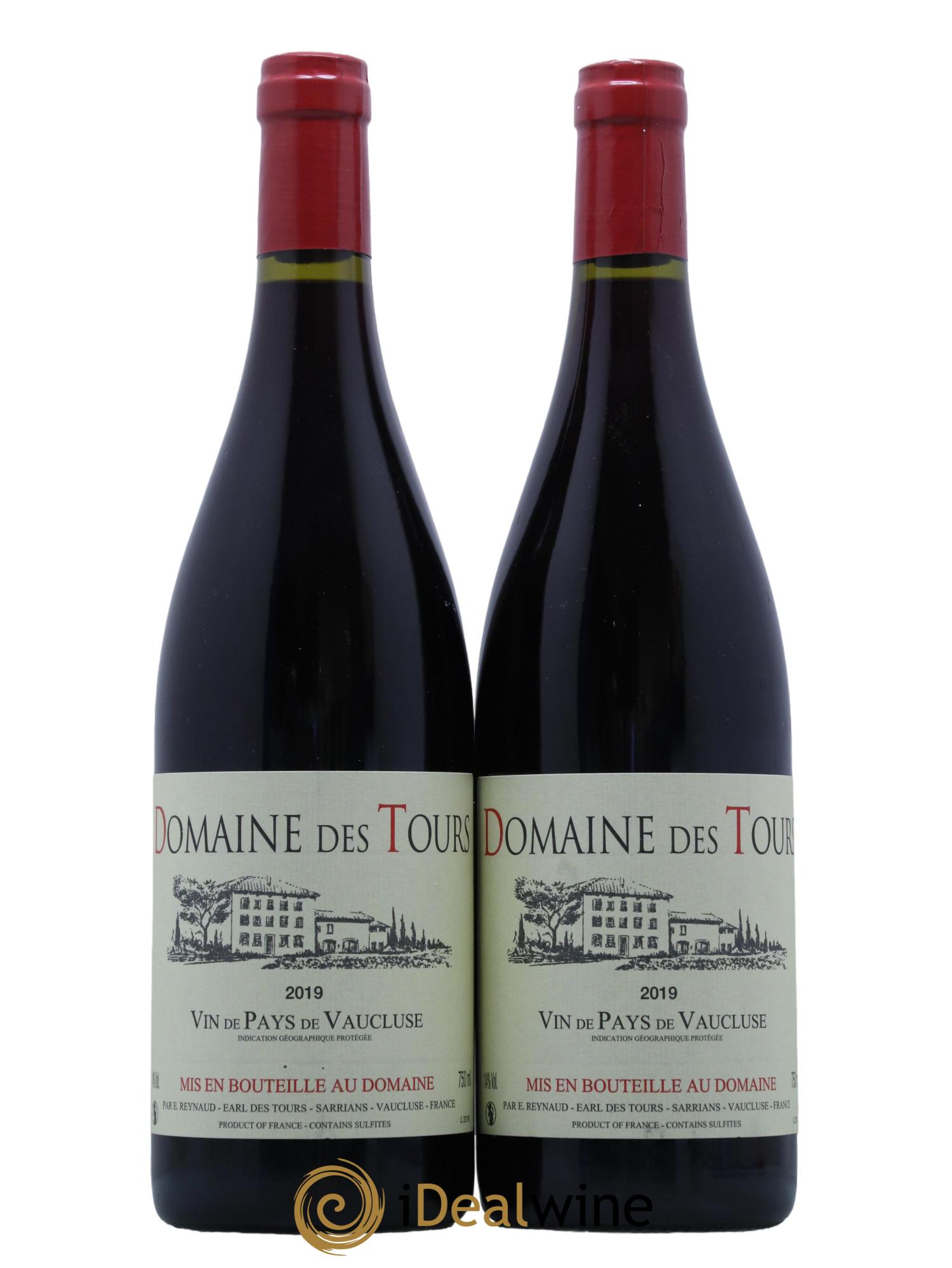 Vaucluse (Vin de Pays de Vaucluse) Domaine des Tours Emmanuel Reynaud 2019 - Lot de 2 bouteilles - 0