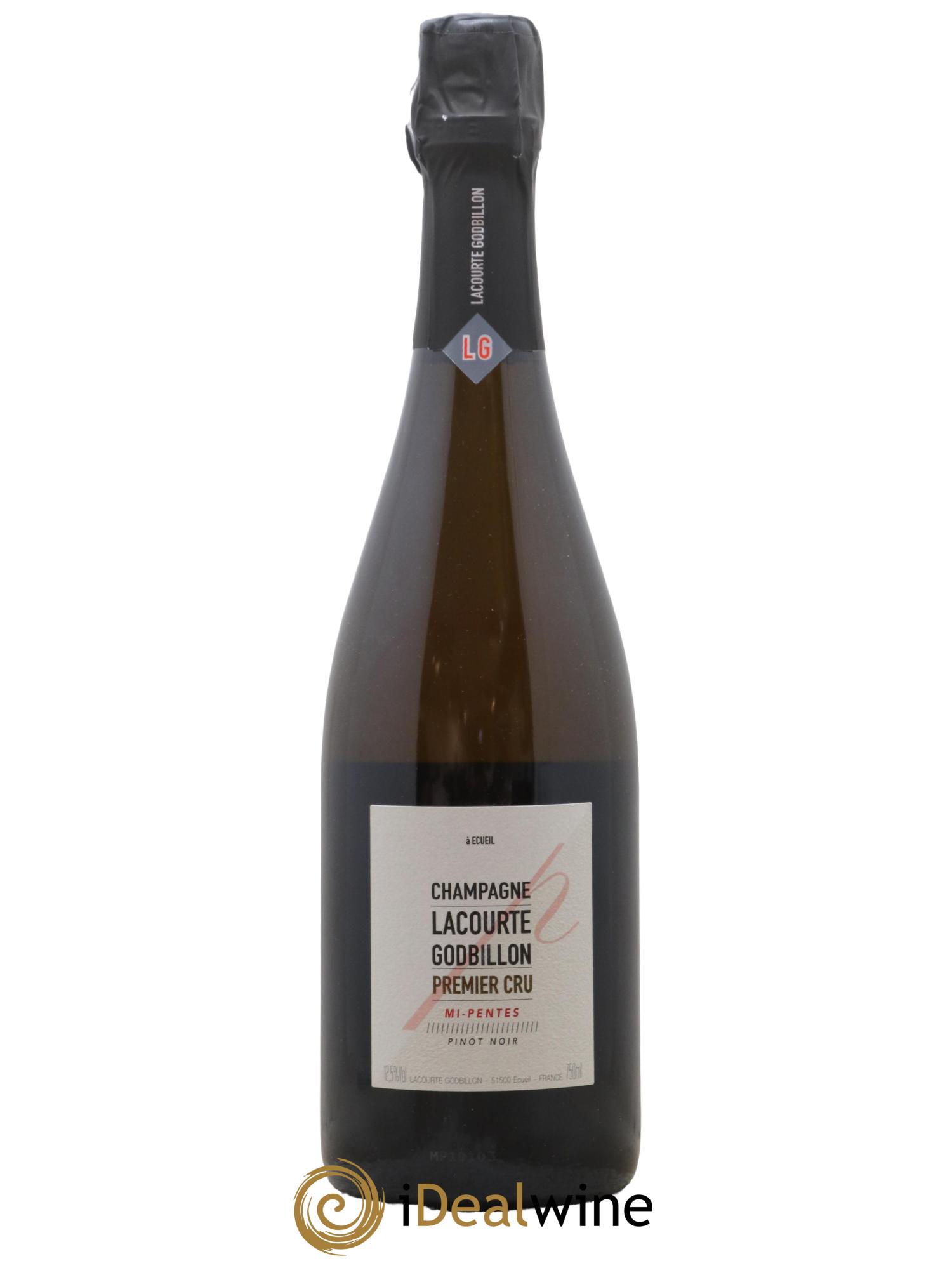 Champagne Premier Cru Extra Brut Mi-Pentes Lacourte Godbillon - Lot de 1 bouteille - 0