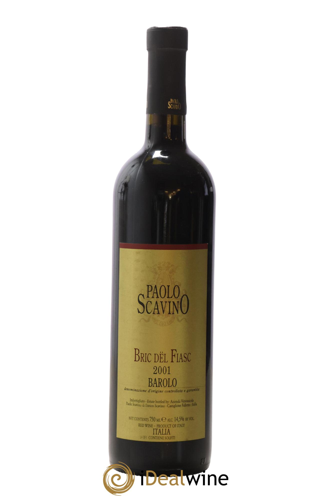 Barolo DOCG Bric del Fiasc Paolo Scavino 2001 - Lotto di 1 bottiglia - 0