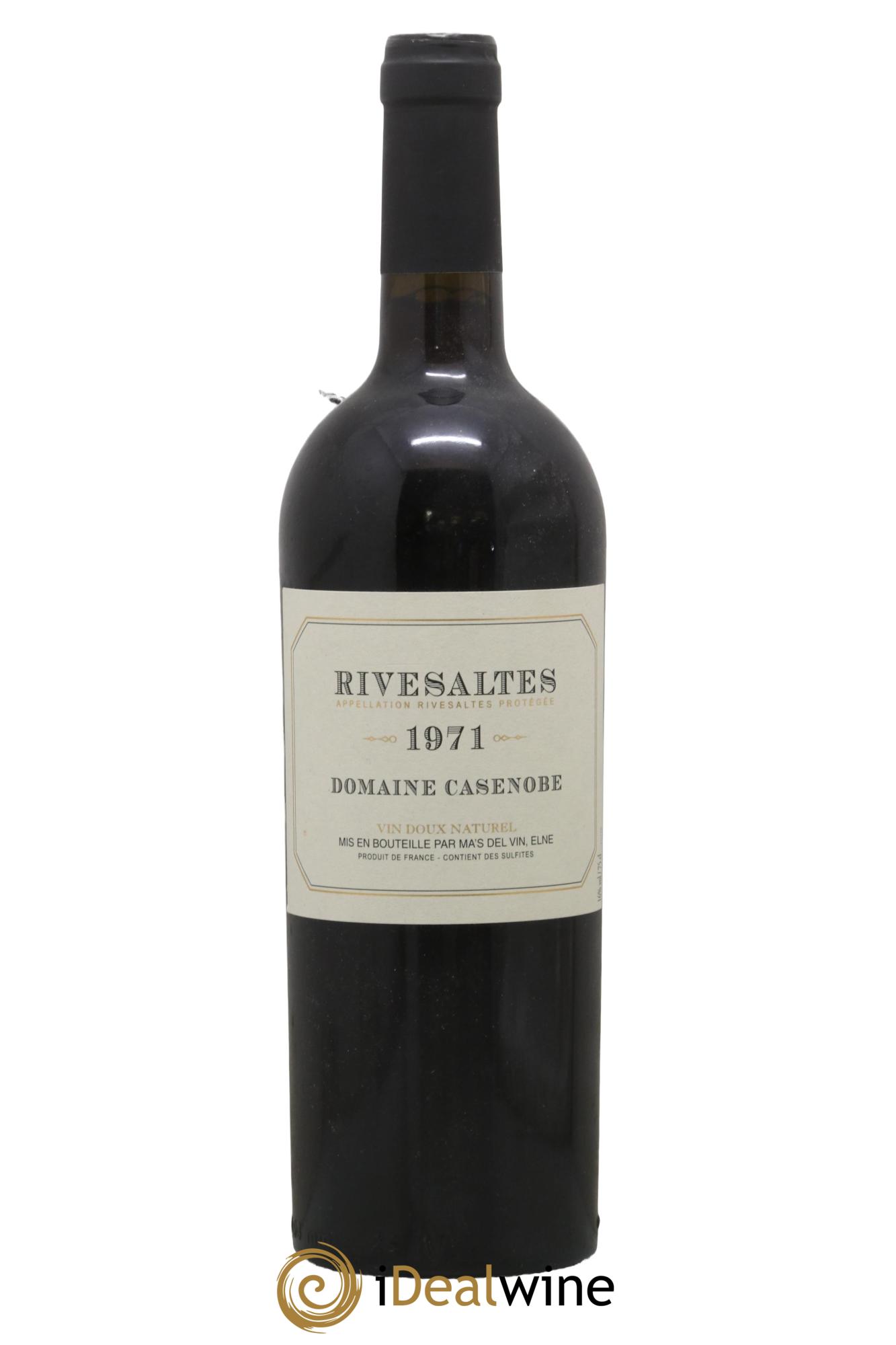 Rivesaltes Casenobe (Domaine) 1971 - Lot de 1 bouteille - 0