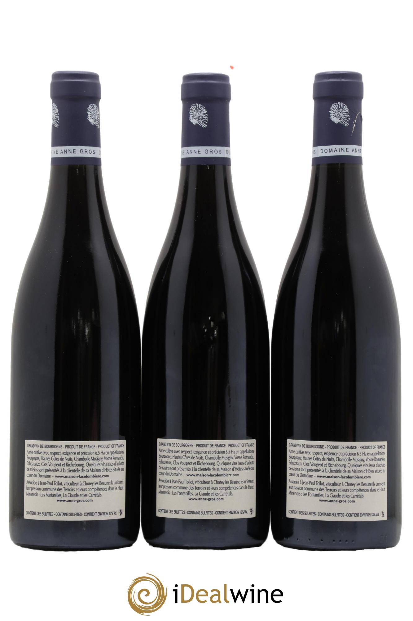 Clos de Vougeot Grand Cru Le Grand Maupertui Anne Gros 2009 - Lot de 3 bouteilles - 1