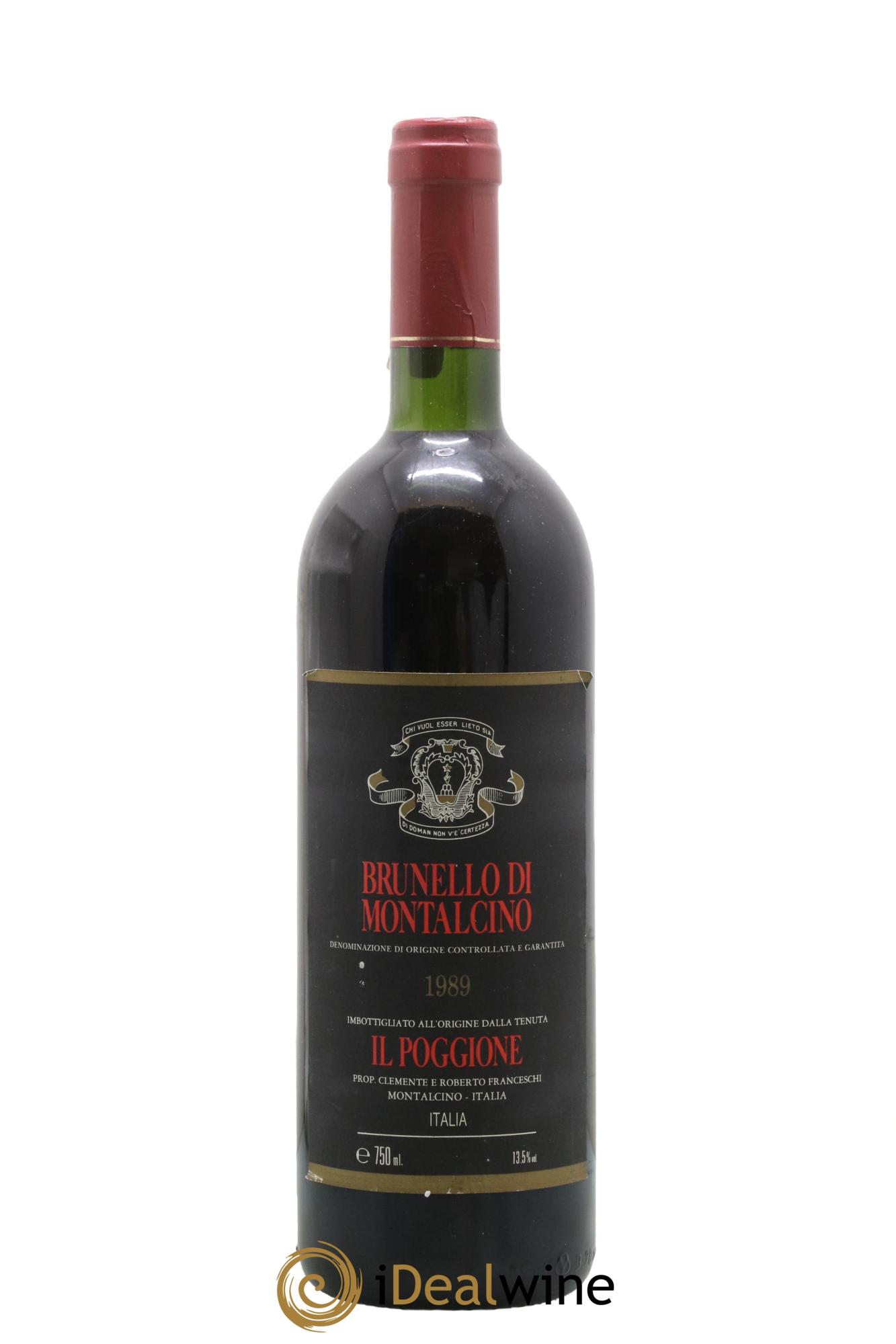 Brunello di Montalcino DOCG Il Poggione Lavinio Franceschi 1989 - Lot de 1 bouteille - 0