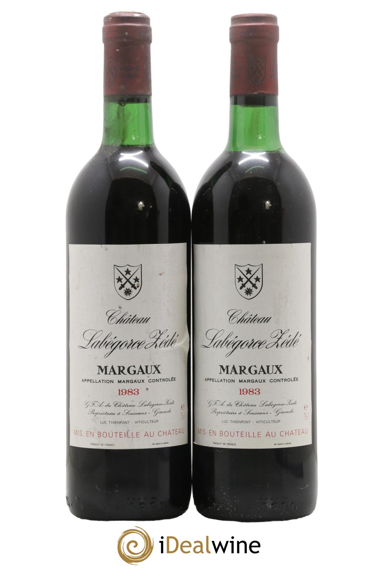 Château Labegorce Zédé Cru Bourgeois 1983 - Lot de 2 bouteilles - 0