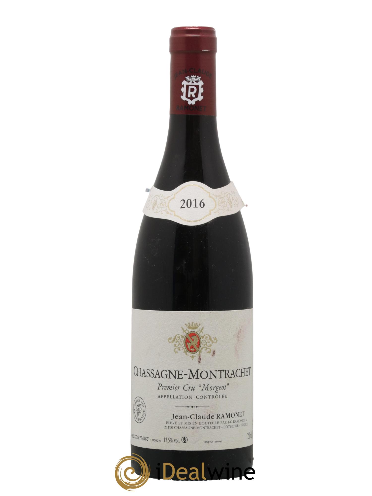 Chassagne-Montrachet 1er Cru Morgeot Ramonet (Domaine) 2016 - Lot de 1 bouteille - 0