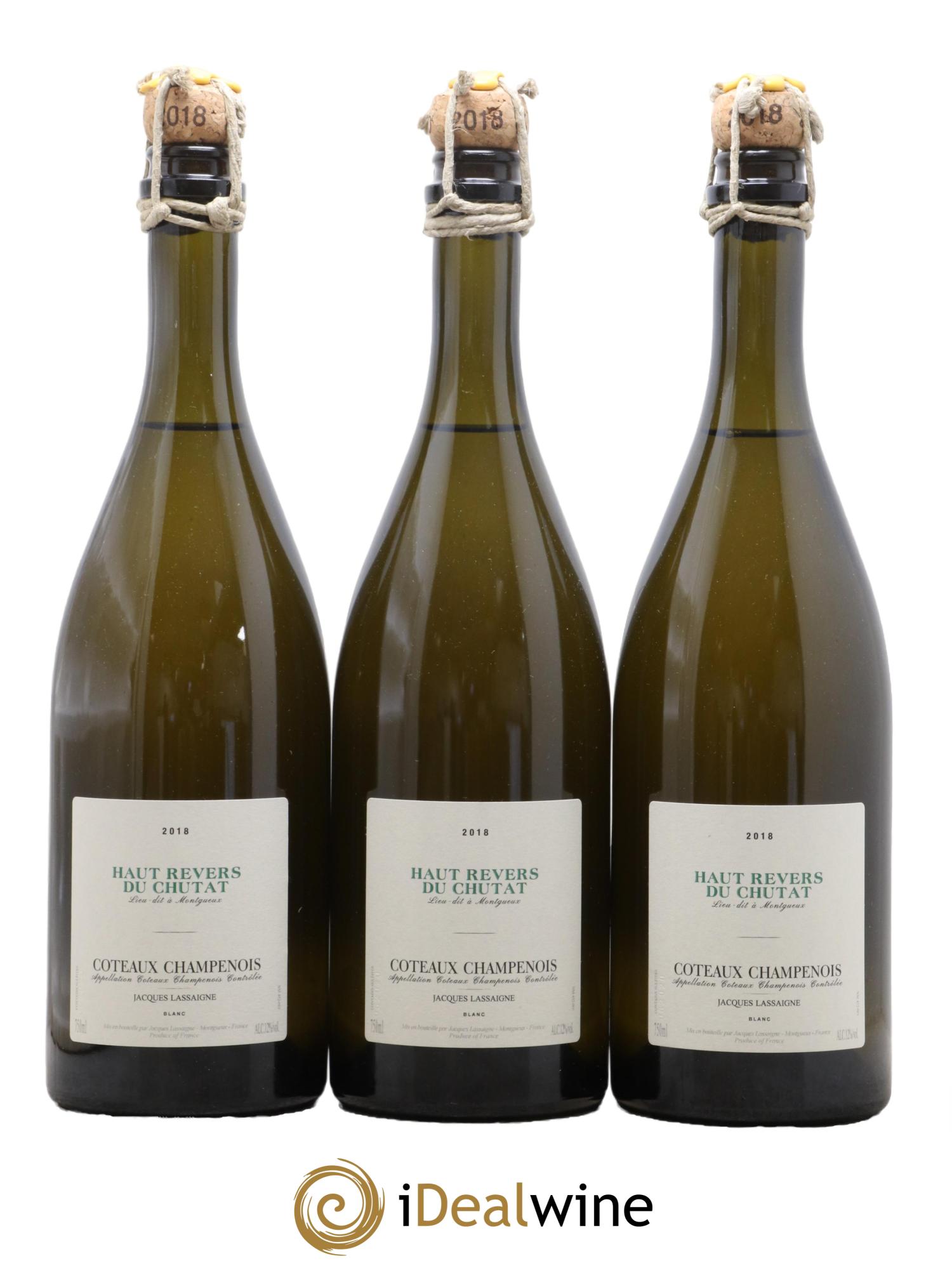 Coteaux Champenois Haut Revers du Chutat Jacques Lassaigne 2018 - Lot de 3 bouteilles - 0