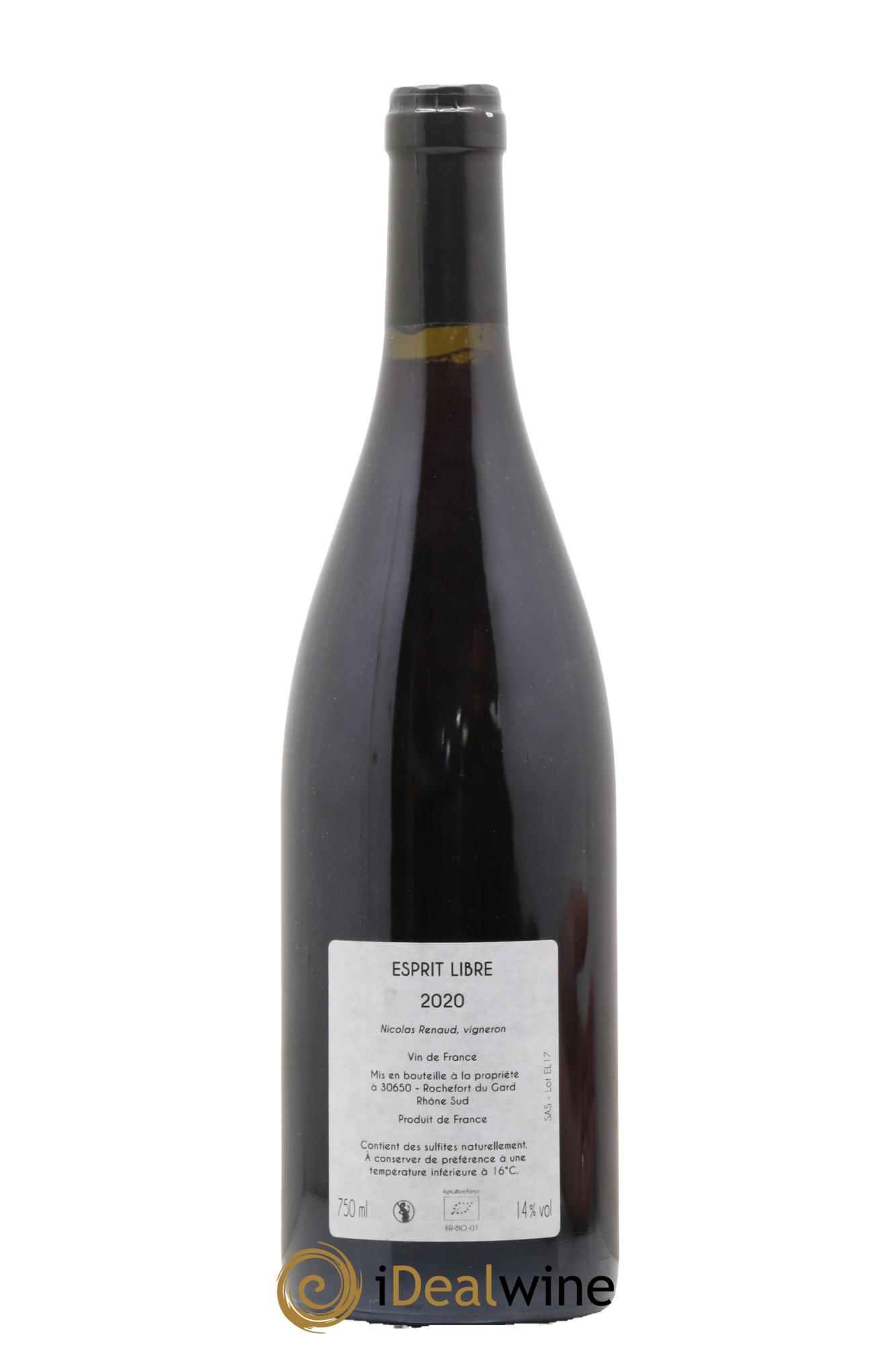 Vin de France Esprit Libre Clos des Grillons 2020 - Lot of 1 bottle - 1