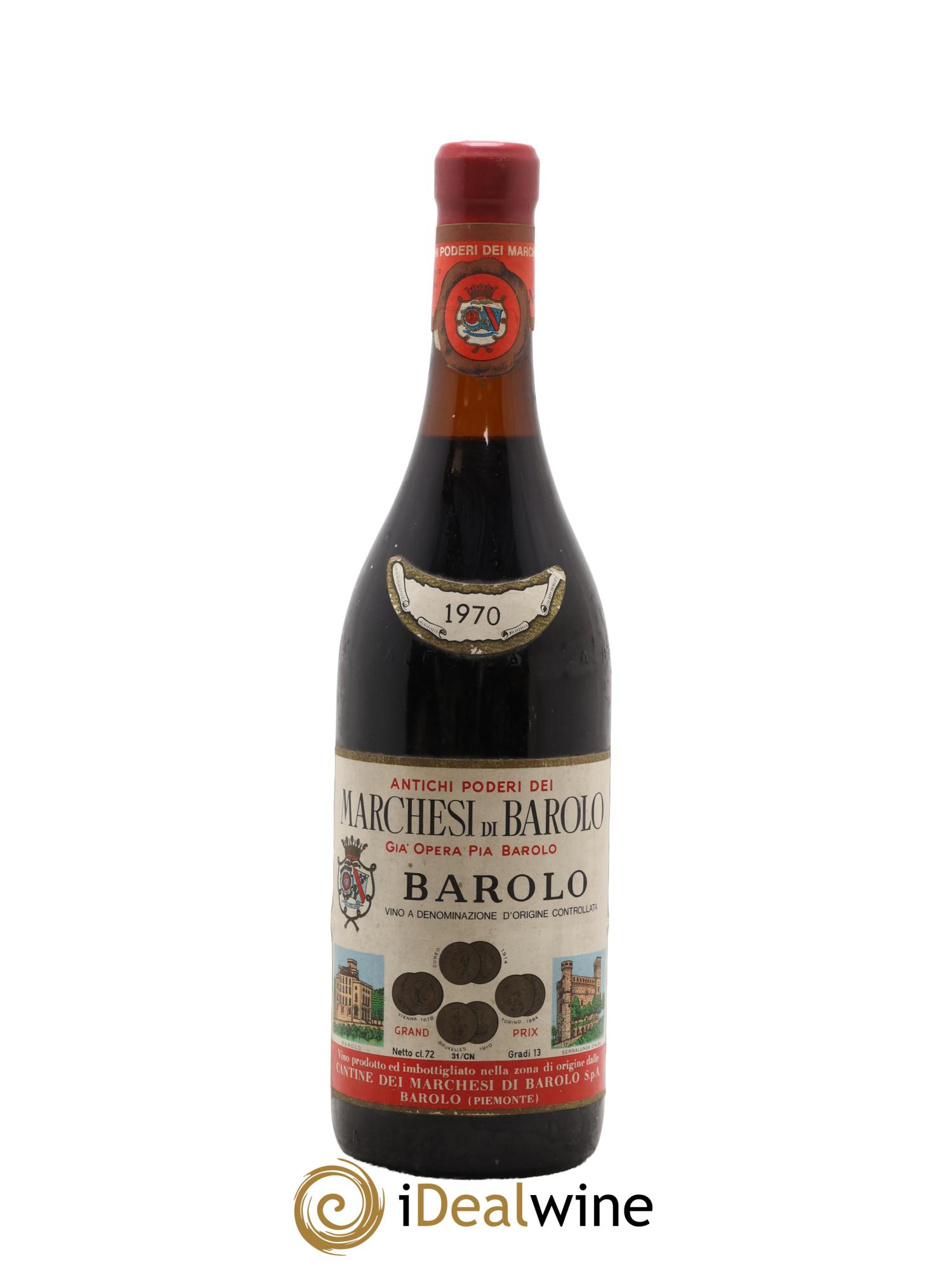 Barolo DOCG Marchesi di Barolo 1970 - Lot de 1 bouteille - 0