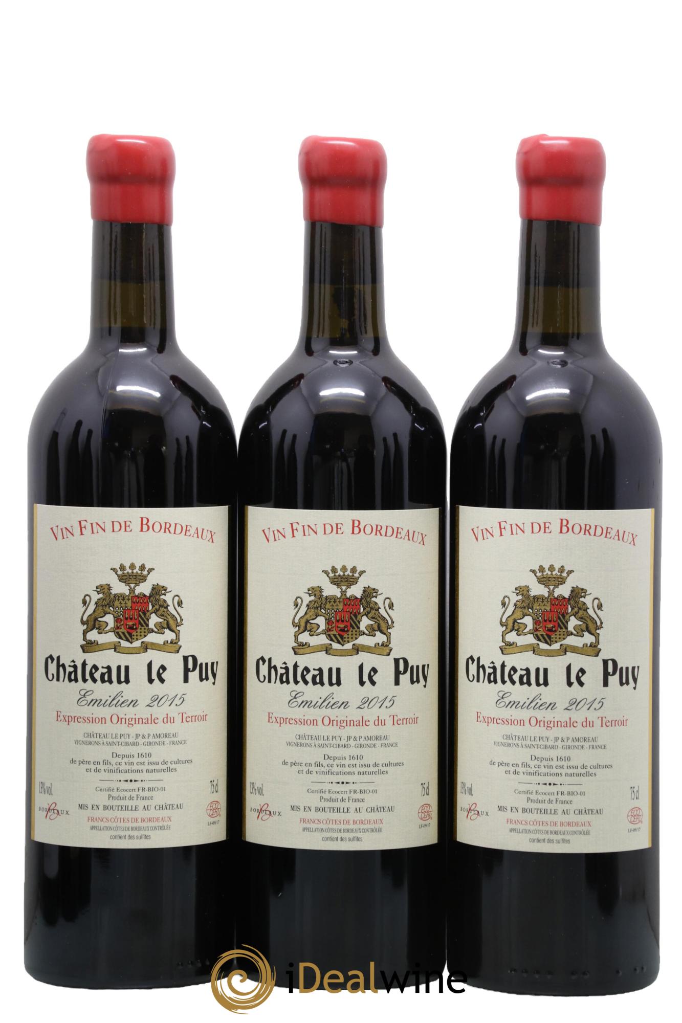 Le Puy - Cuvée Emilien 2015 - Lot de 3 bouteilles - 0