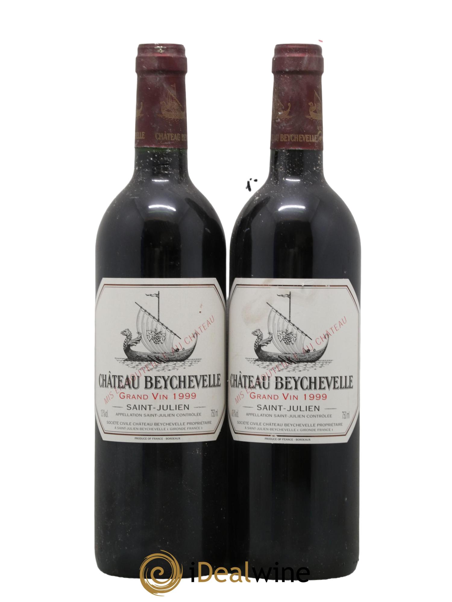 Château Beychevelle 4ème Grand Cru Classé 1999 - Lot de 2 bouteilles - 0