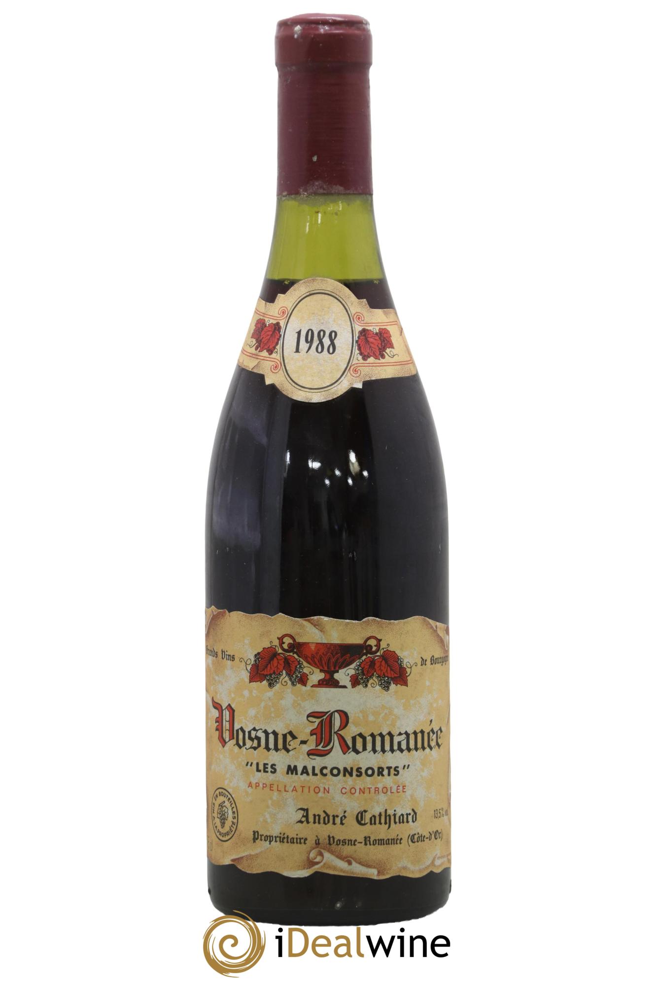Vosne-Romanée Les Malconsorts André Cathiard 1988 - Posten von 1 Flasche - 0
