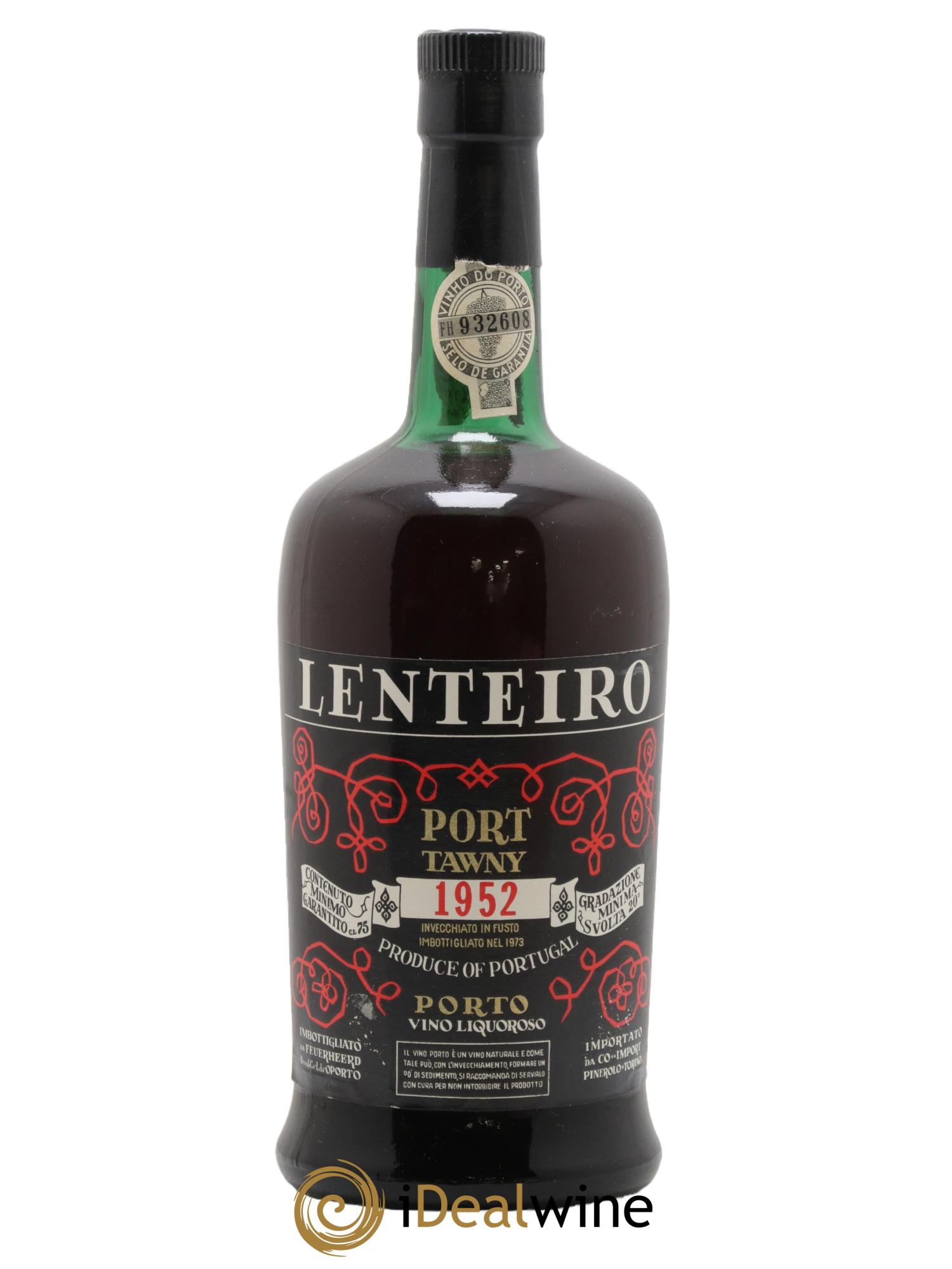 Porto Tawny Lenteiro 1952 - Lot de 1 bouteille - 0