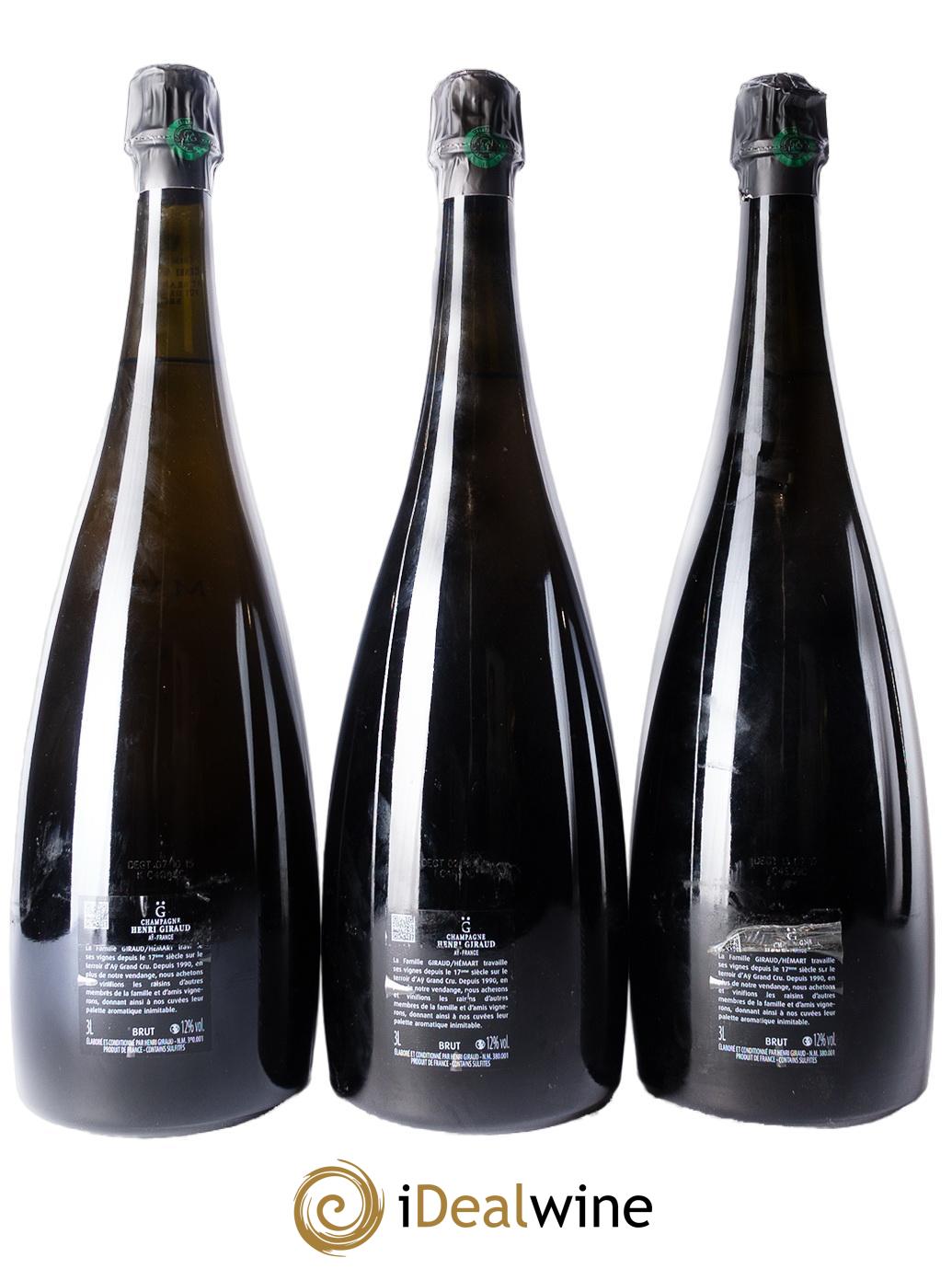 Champagne Ay Grand Cru MV07 MV09 M10 Fut De Chene Henri Giraud - Lotto di 3 jéroboam - 1