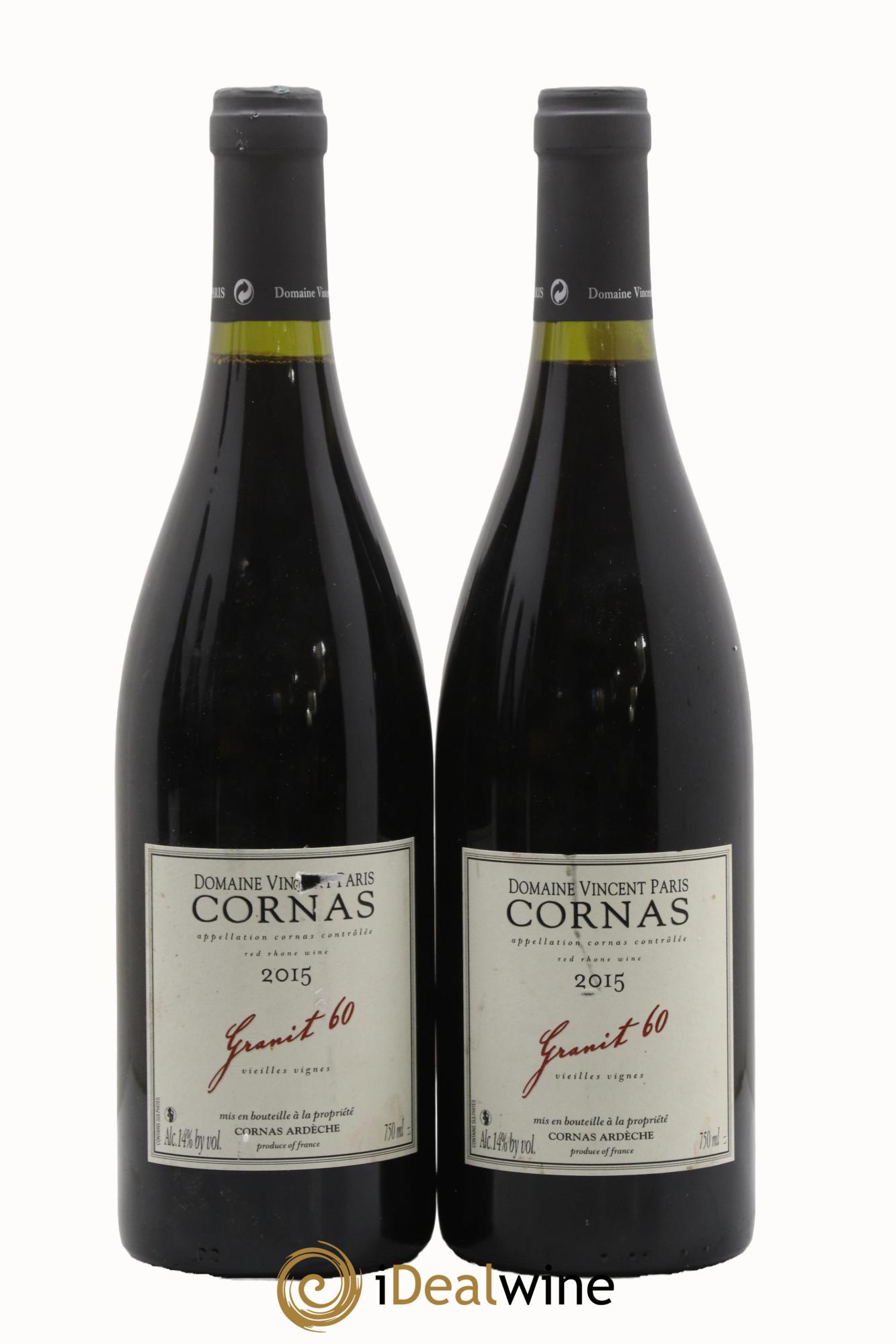 Cornas Granit 60 Vieilles Vignes Vincent Paris 2015 - Lot de 2 bouteilles - 0