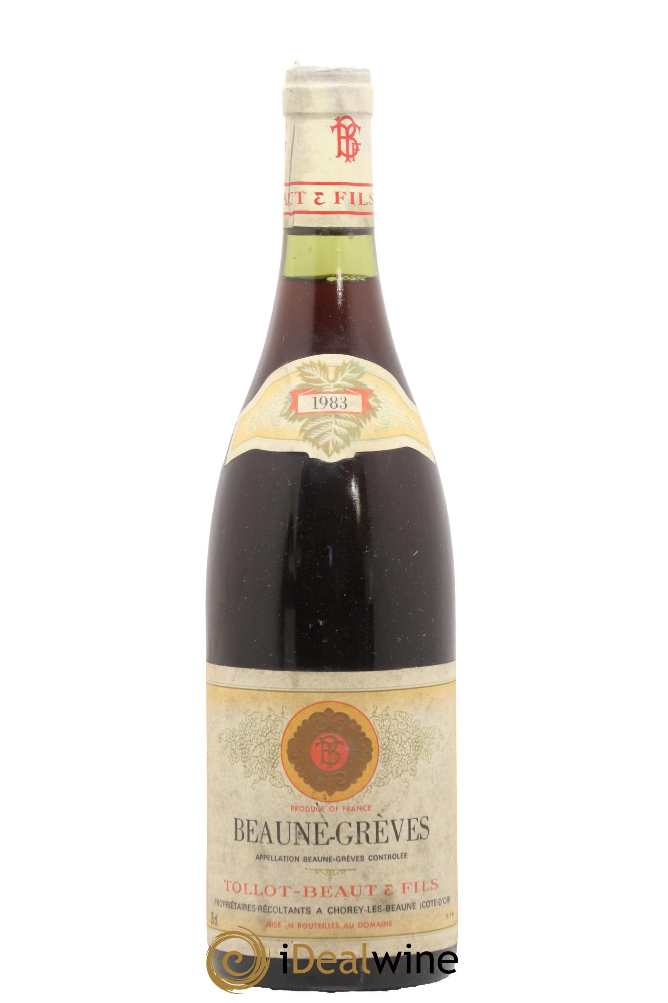 Beaune 1er Cru Grèves Tollot Beaut (Domaine) Grèves Tollot Beaut (Domaine) 1983 - Lot de 1 bouteille - 0