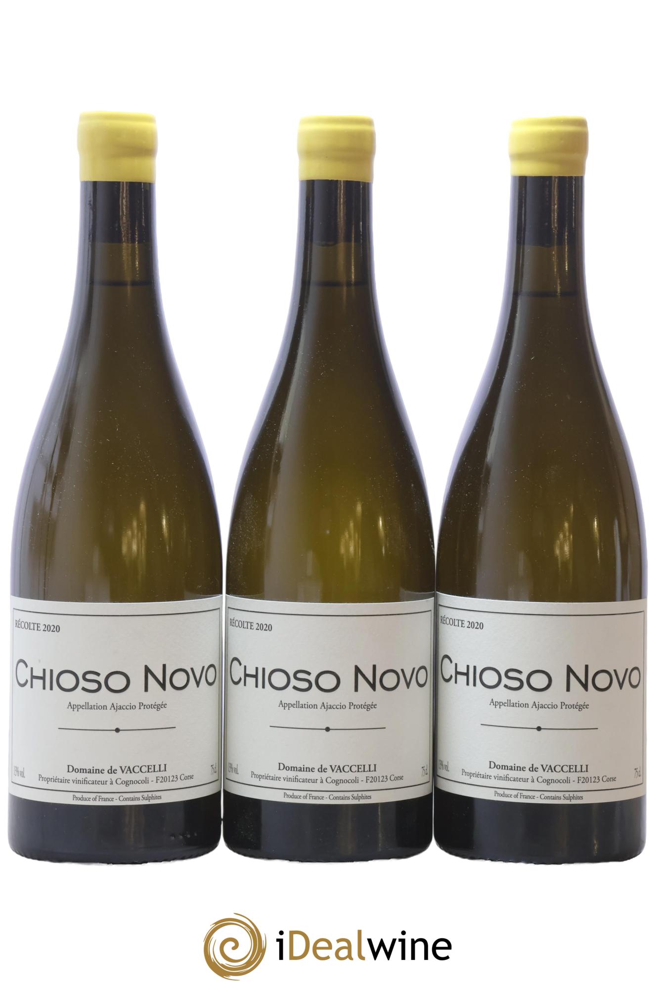 Ajaccio Chioso Novo Vaccelli 2020 - Posten von 3 Flaschen - 0