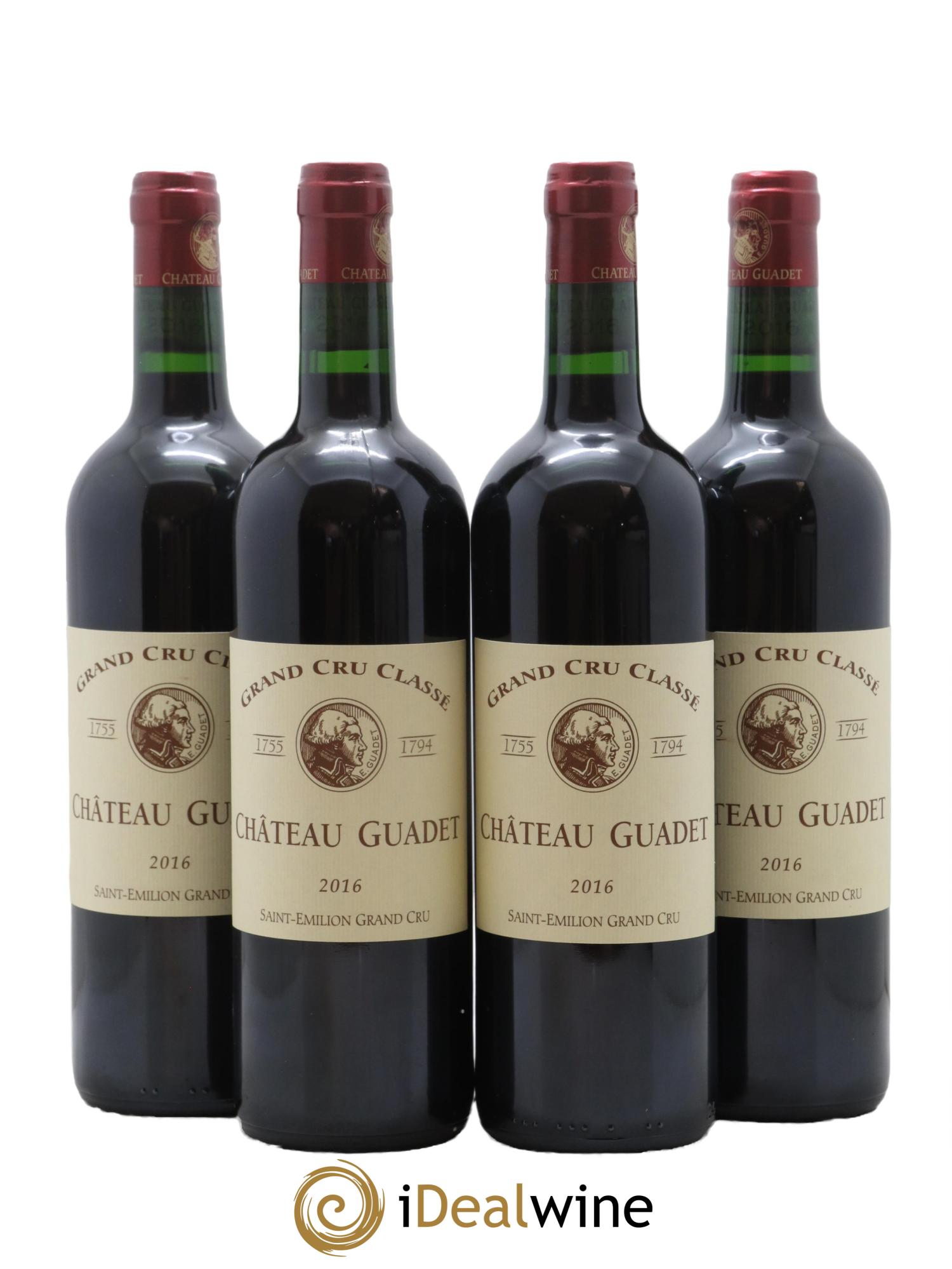 Château Guadet Grand Cru Classé 2016 - Lot de 4 bouteilles - 0