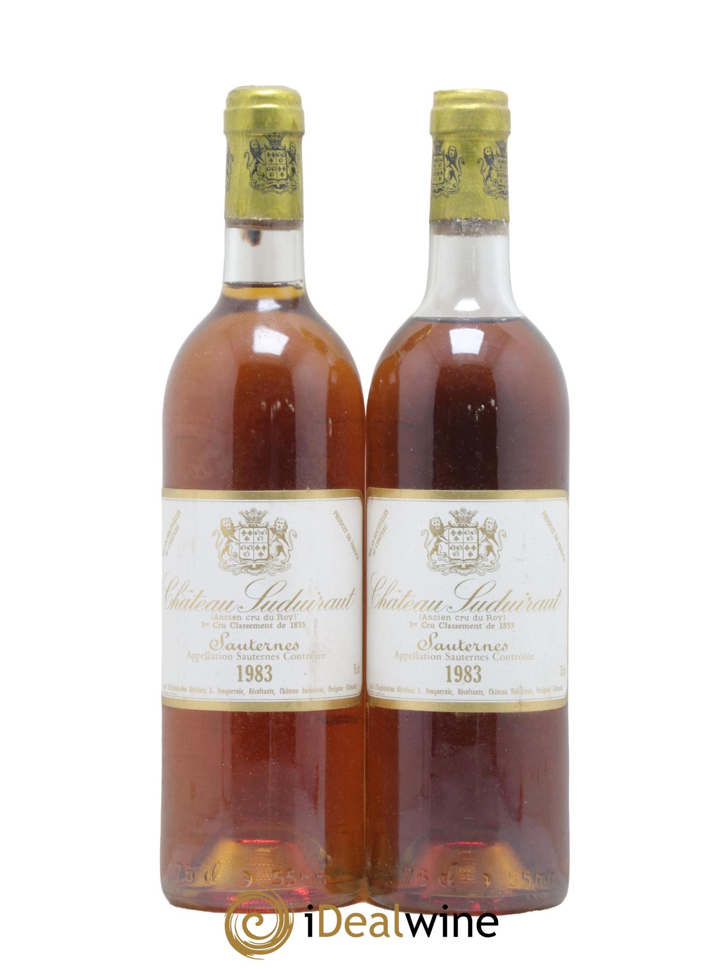 Château Suduiraut 1er Grand Cru Classé 1983 - Lot de 2 bouteilles - 0