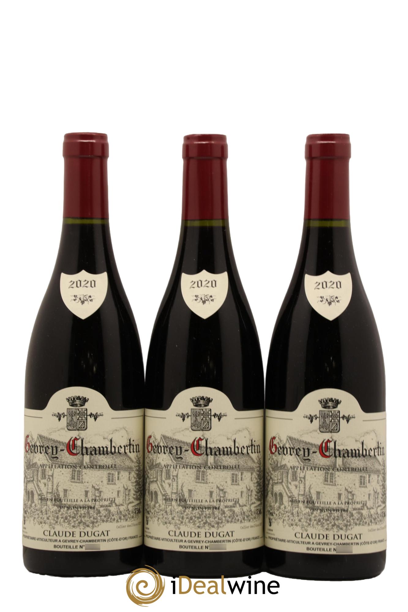 Gevrey-Chambertin Claude Dugat 2020 - Lot de 3 bouteilles - 0