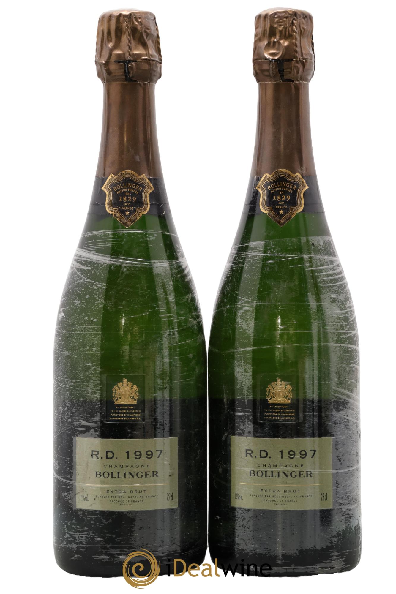 R.D. Extra-Brut Bollinger 1997 - Lot of 2 bottles - 0