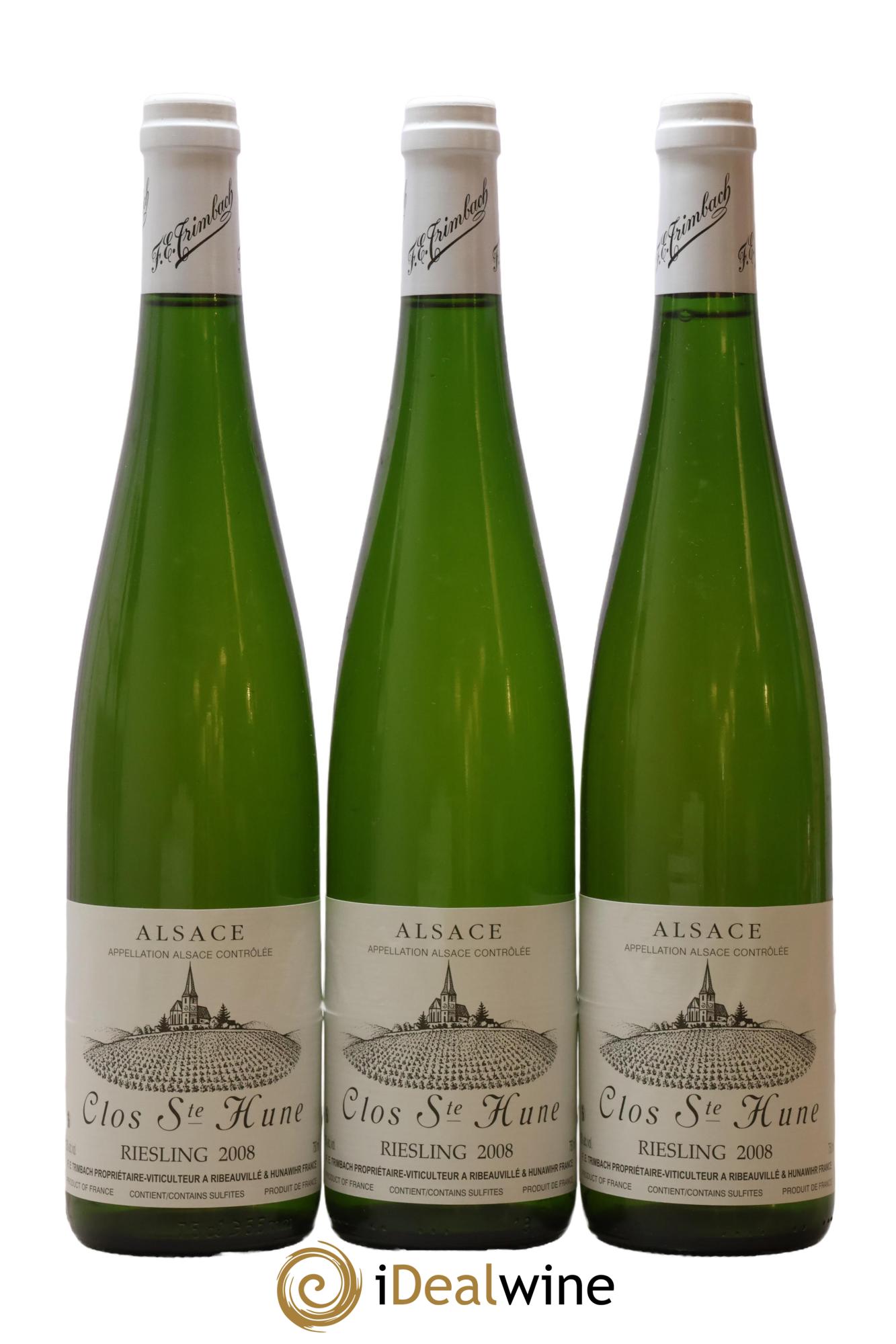 Alsace Riesling Clos Sainte-Hune Trimbach (Domaine) 2008 - Lot of 3 bottles - 0