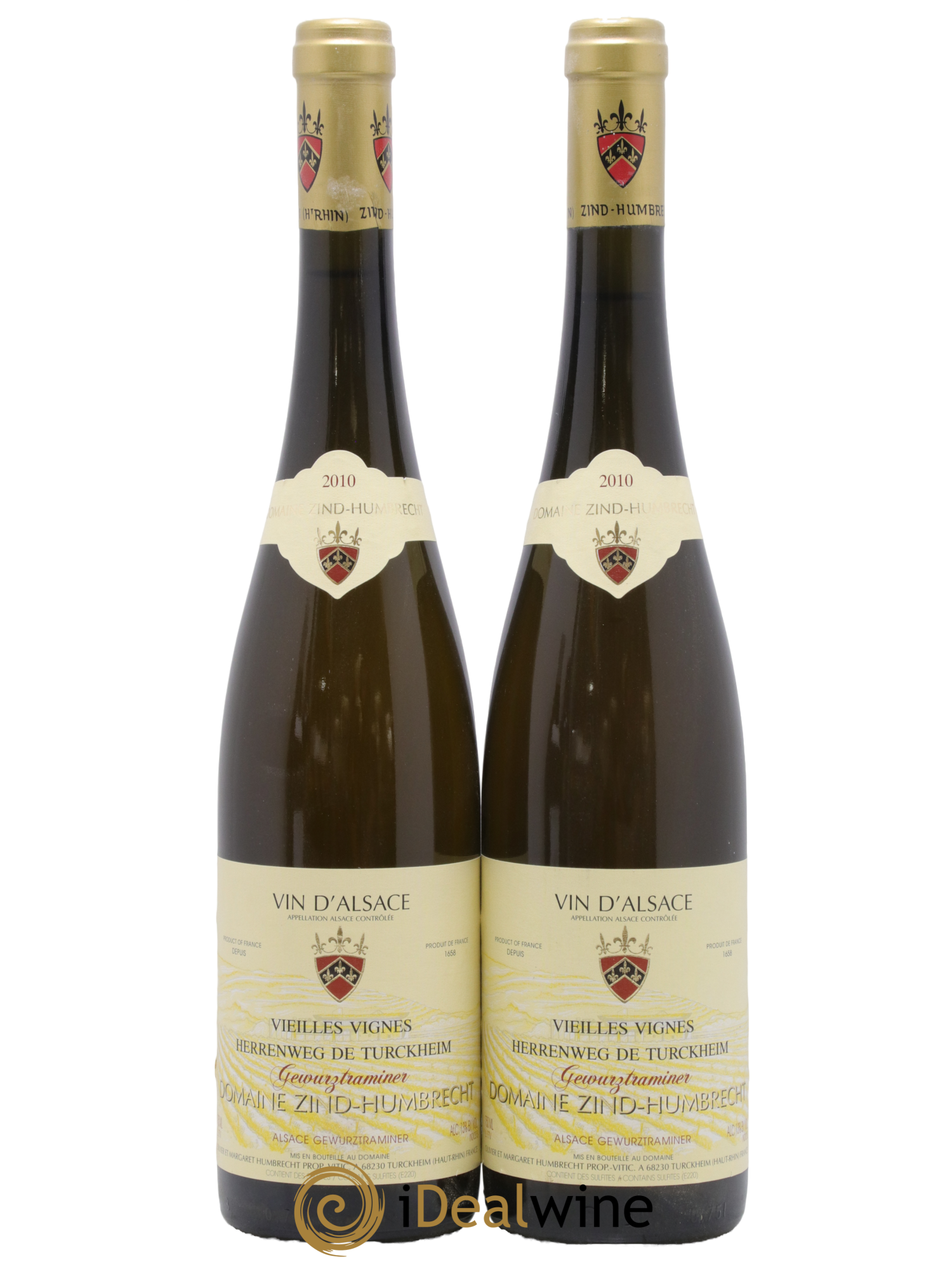 Alsace Gewurztraminer Herrenweg de Turckeim Vieilles Vignes Zind-Humbrecht (Domaine) 2010 - Lot de 2 bouteilles - 0