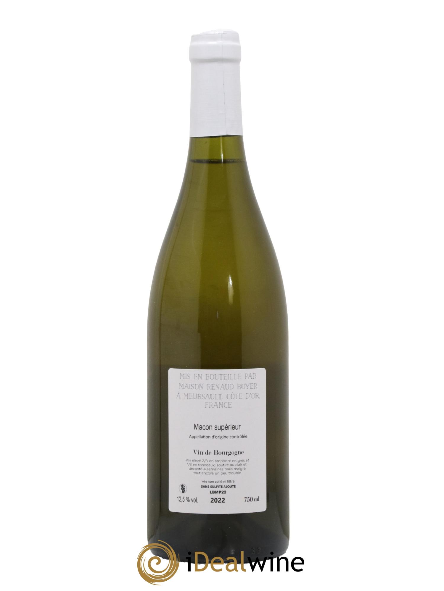 Mâcon Supérieur Préty... sur un nuage Renaud Boyer 2022 - Lot de 1 bouteille - 1