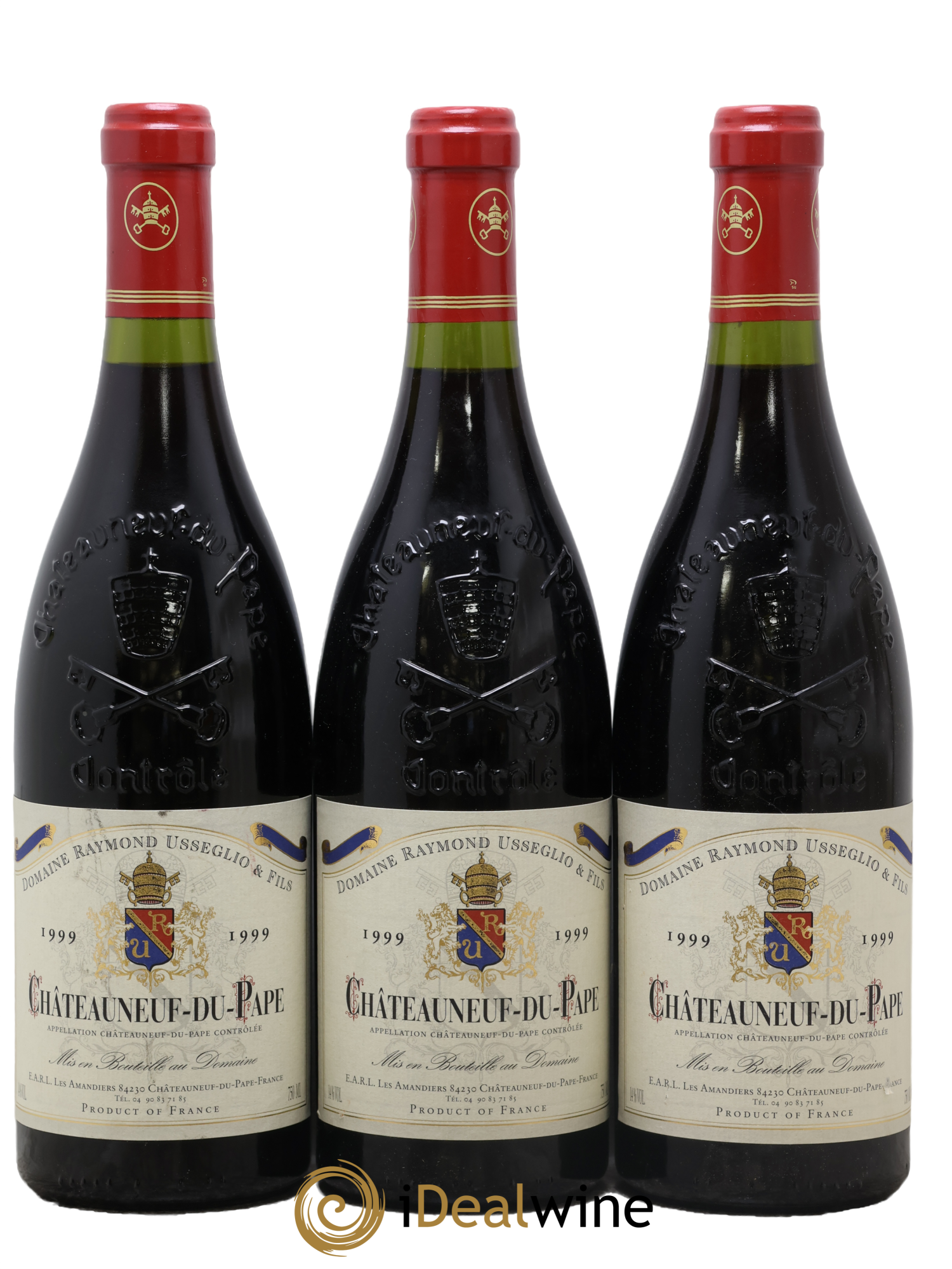 Châteauneuf-du-Pape Raymond Usseglio & Fils (Domaine) 1999 - Lot of 3 bottles - 0
