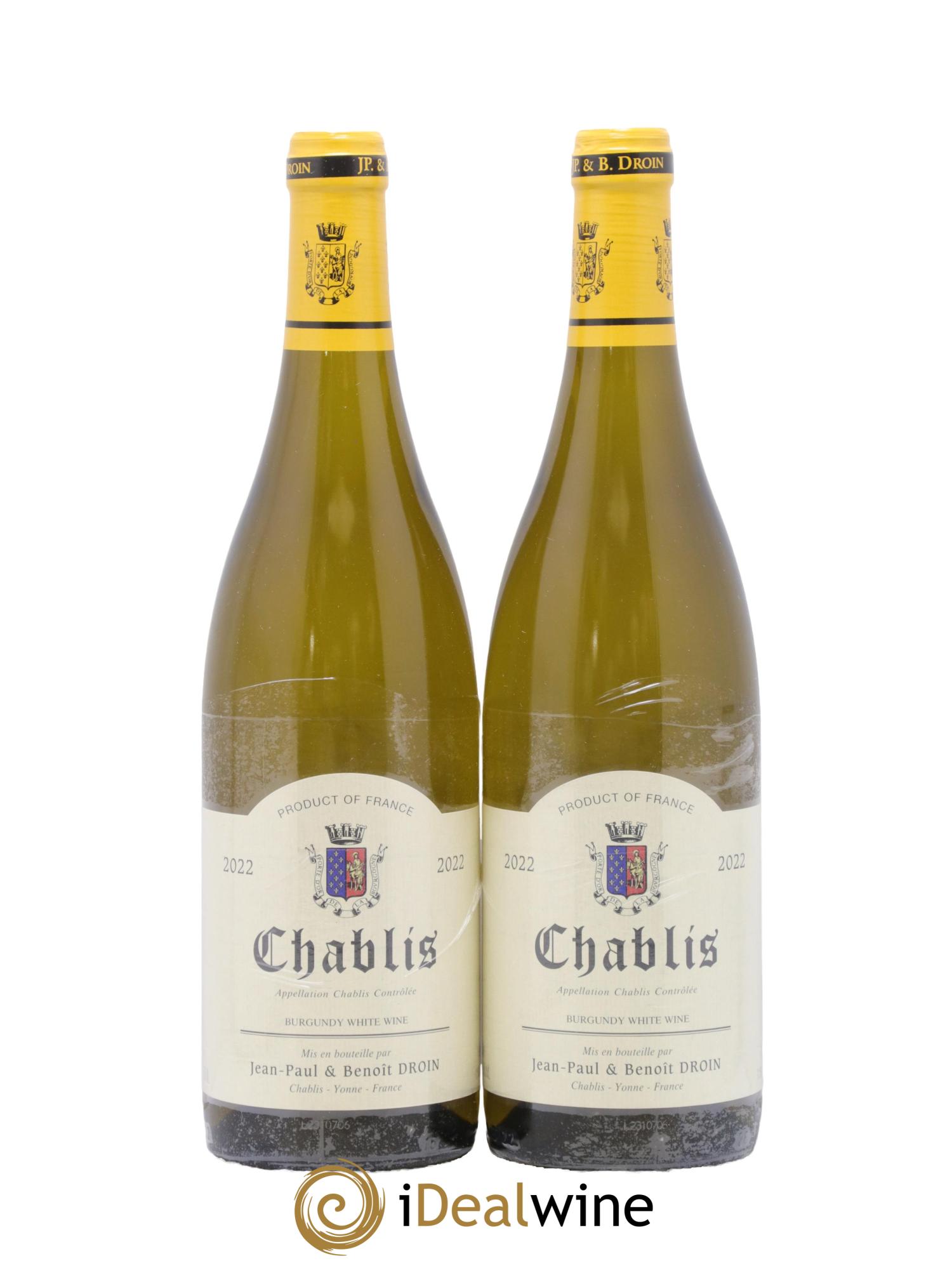 Chablis Jean-Paul & Benoît Droin (Domaine) 2022 - Posten von 2 Flaschen - 0
