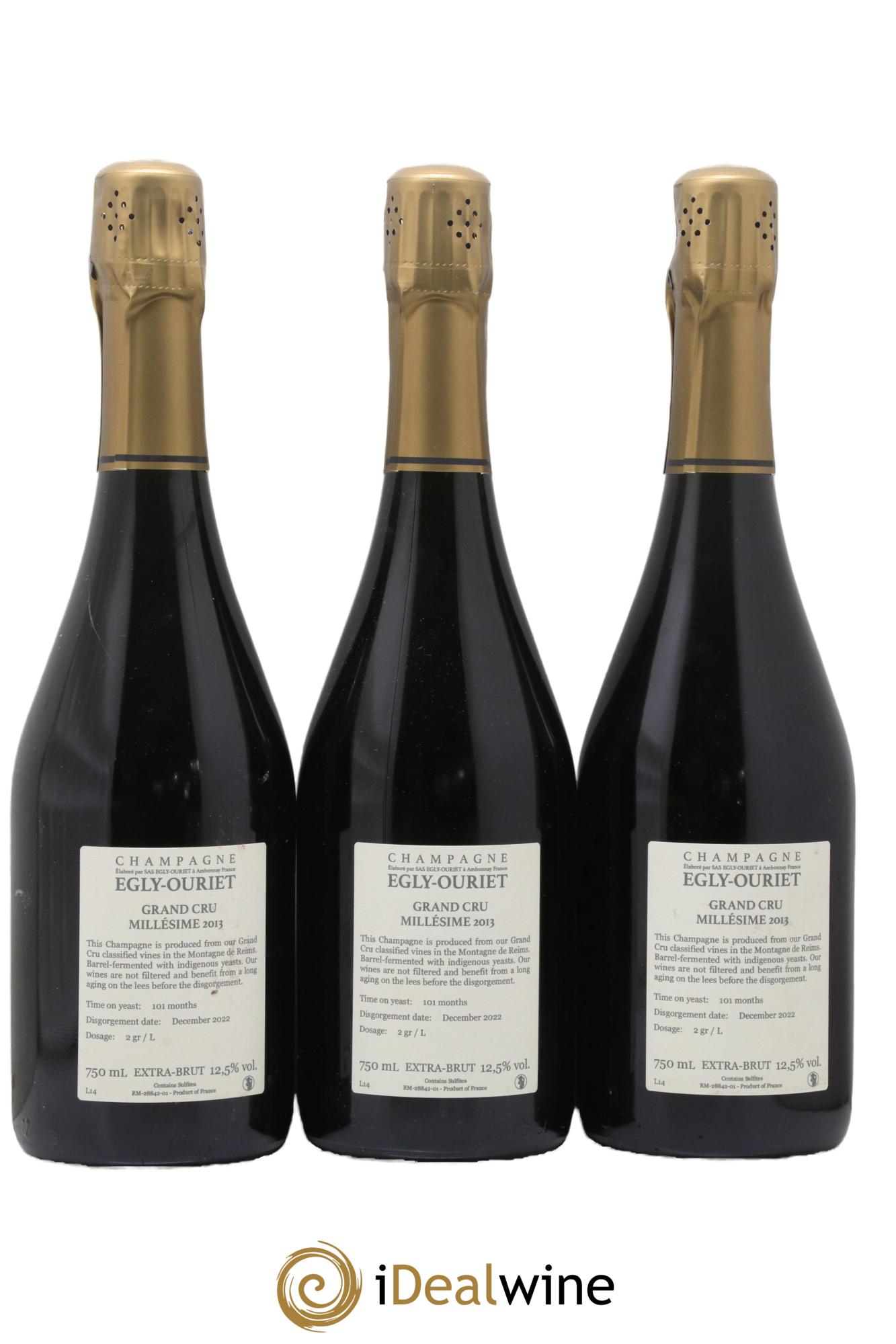 Ambonnay Vieilles Vignes Brut Millésimé Egly-Ouriet 2013 - Lot de 3 bouteilles - 1