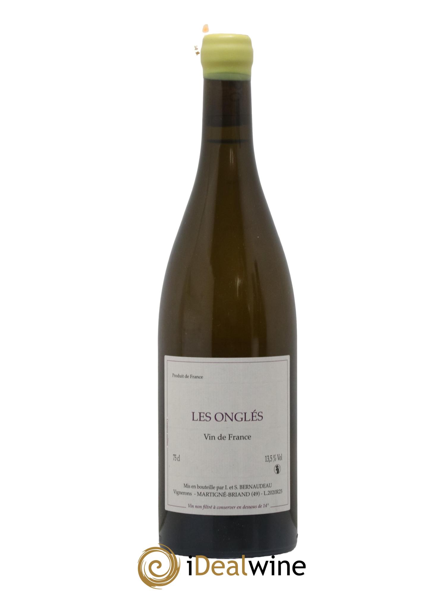 Vin de France Les Onglés Stéphane Bernaudeau 2020 - Lot de 1 bouteille - 0
