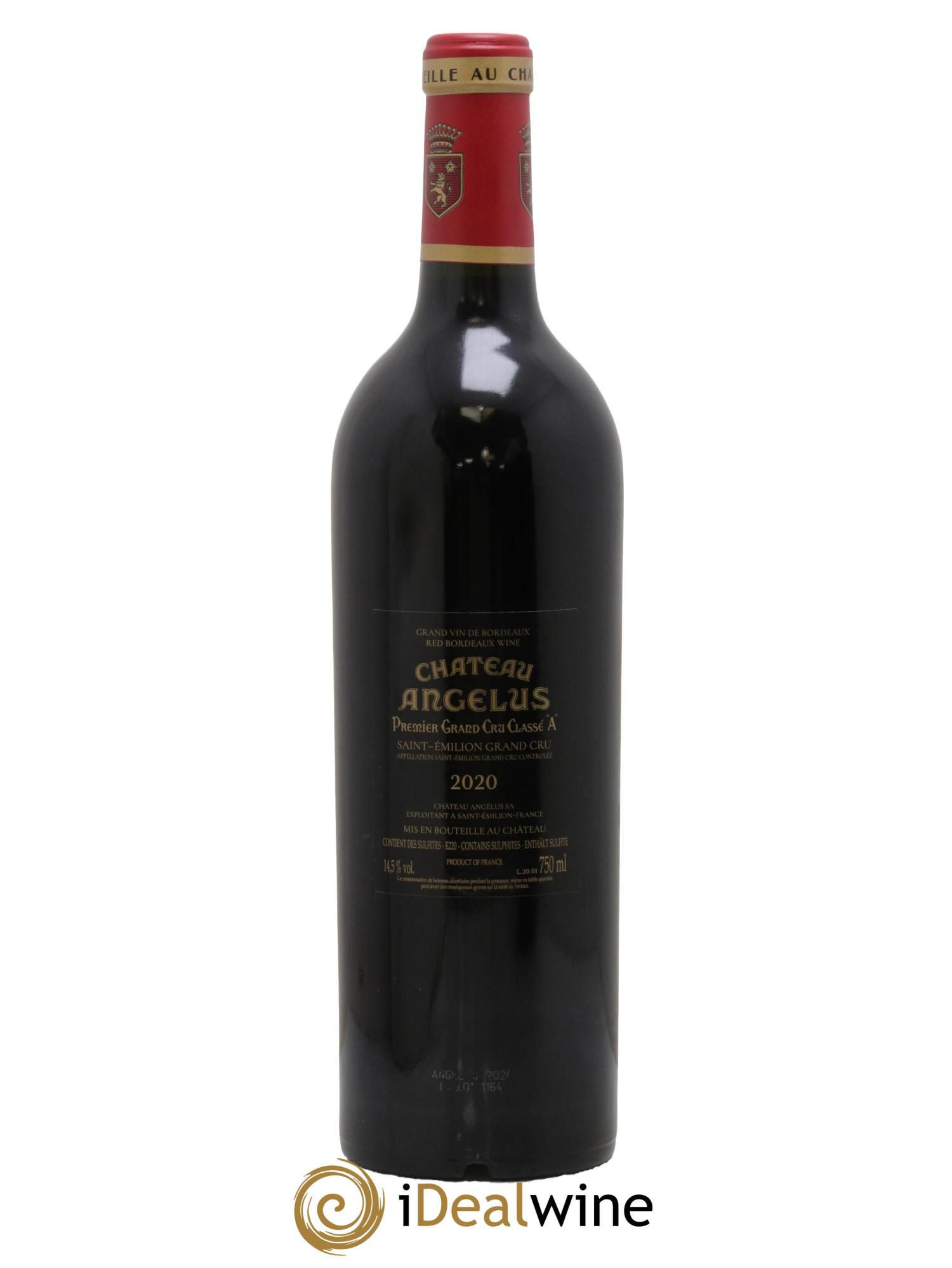 Château Angélus 1er Grand Cru Classé A 2020 - Lot de 1 bouteille - 1