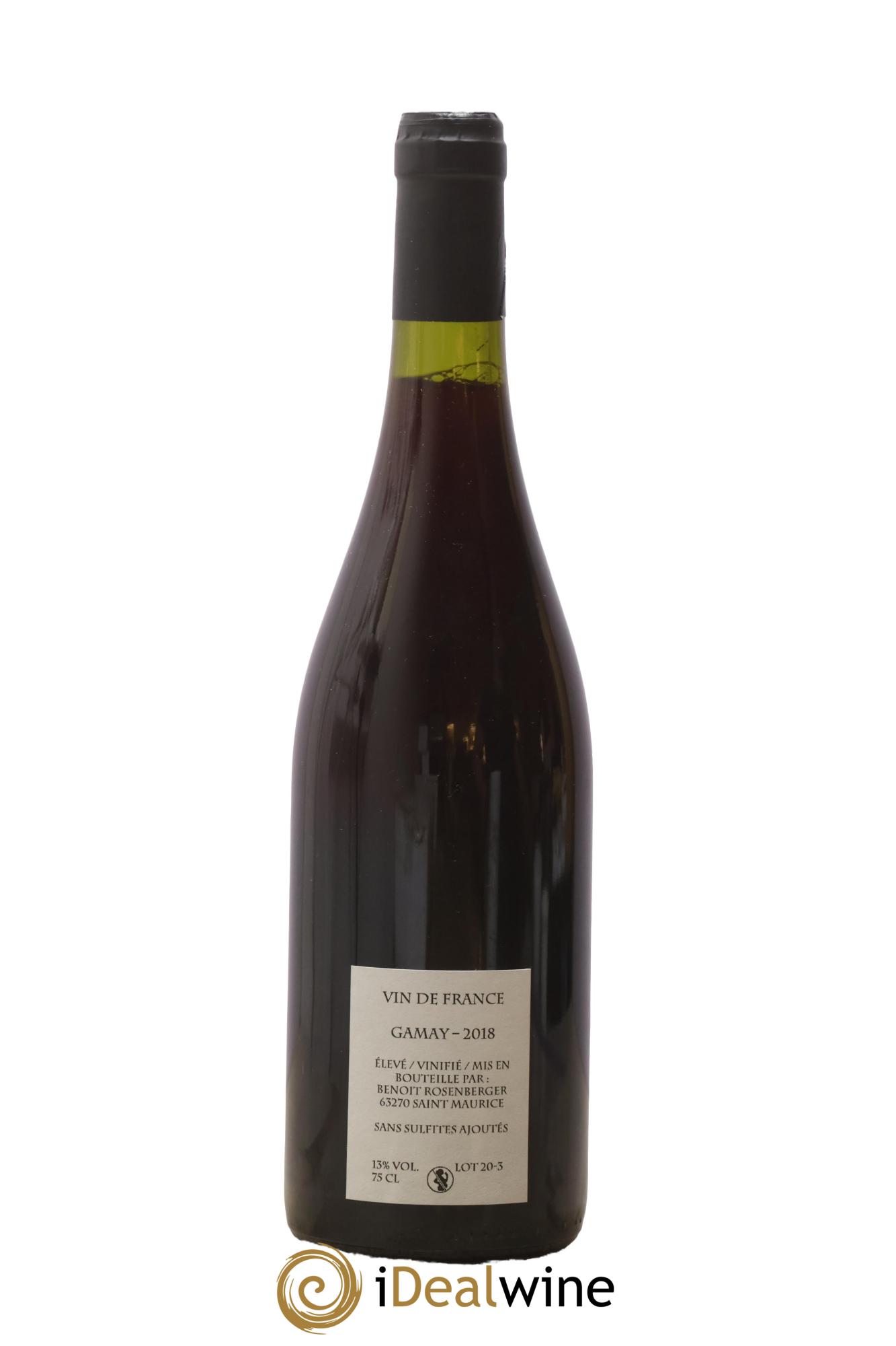 Vin de France Verre de Terre Loup des Vignes Benoit Rosenberger 2018 - Lotto di 1 bottiglia - 1
