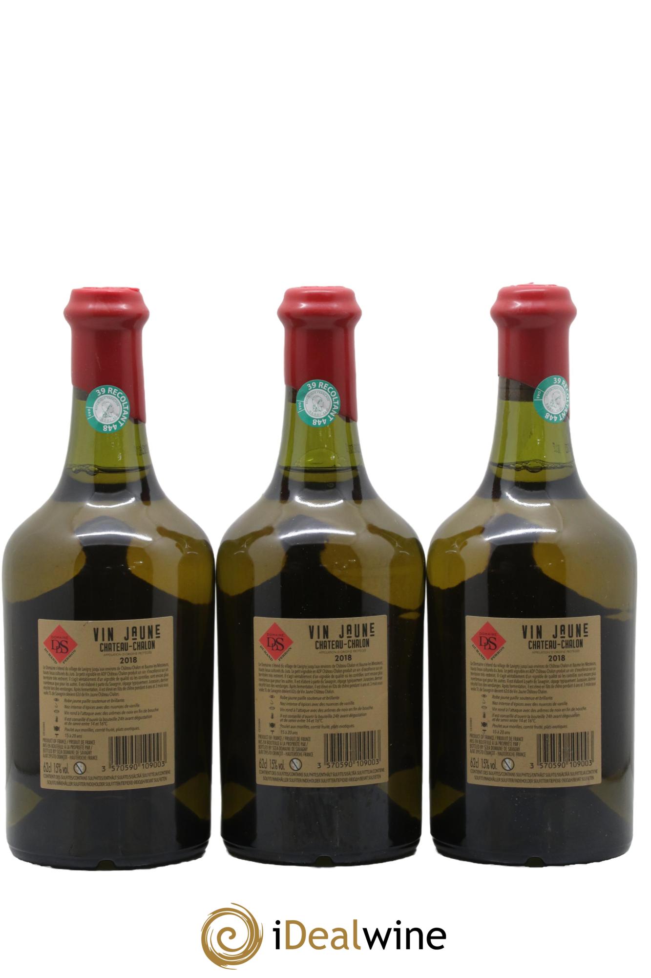 Château-Chalon Vin Jaune Durand Perron 2018 - Lot de 3 clavelins - 1