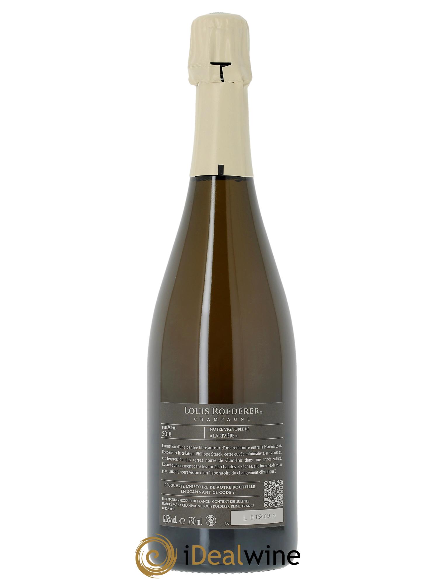 Edition limitée Starck Brut Nature Louis Roederer  2018 - Lot de 1 bouteille - 2