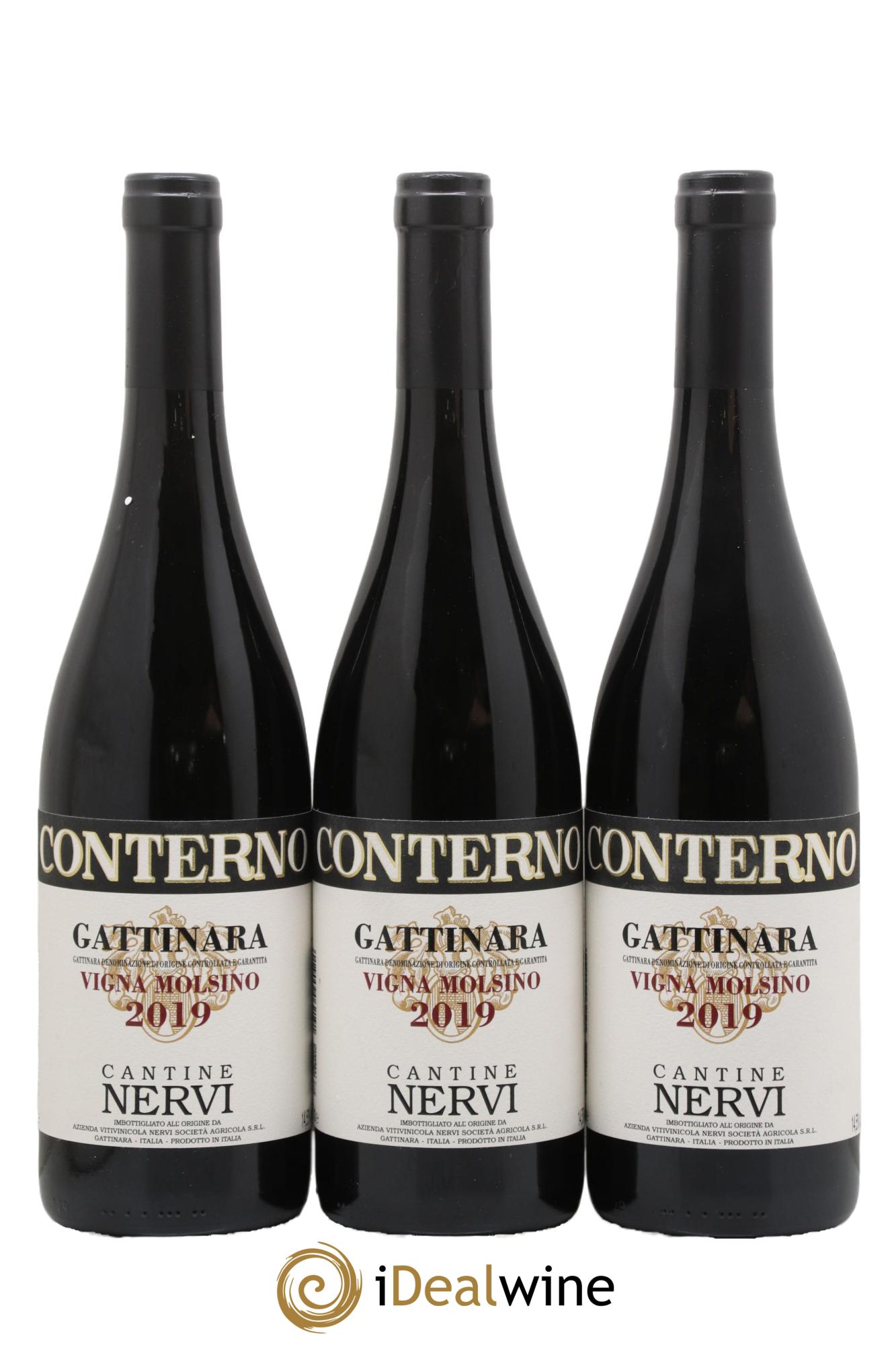 Gattinara DOCG Vigna Molsino Nervi Conterno 2019 - Lot of 3 bottles - 0
