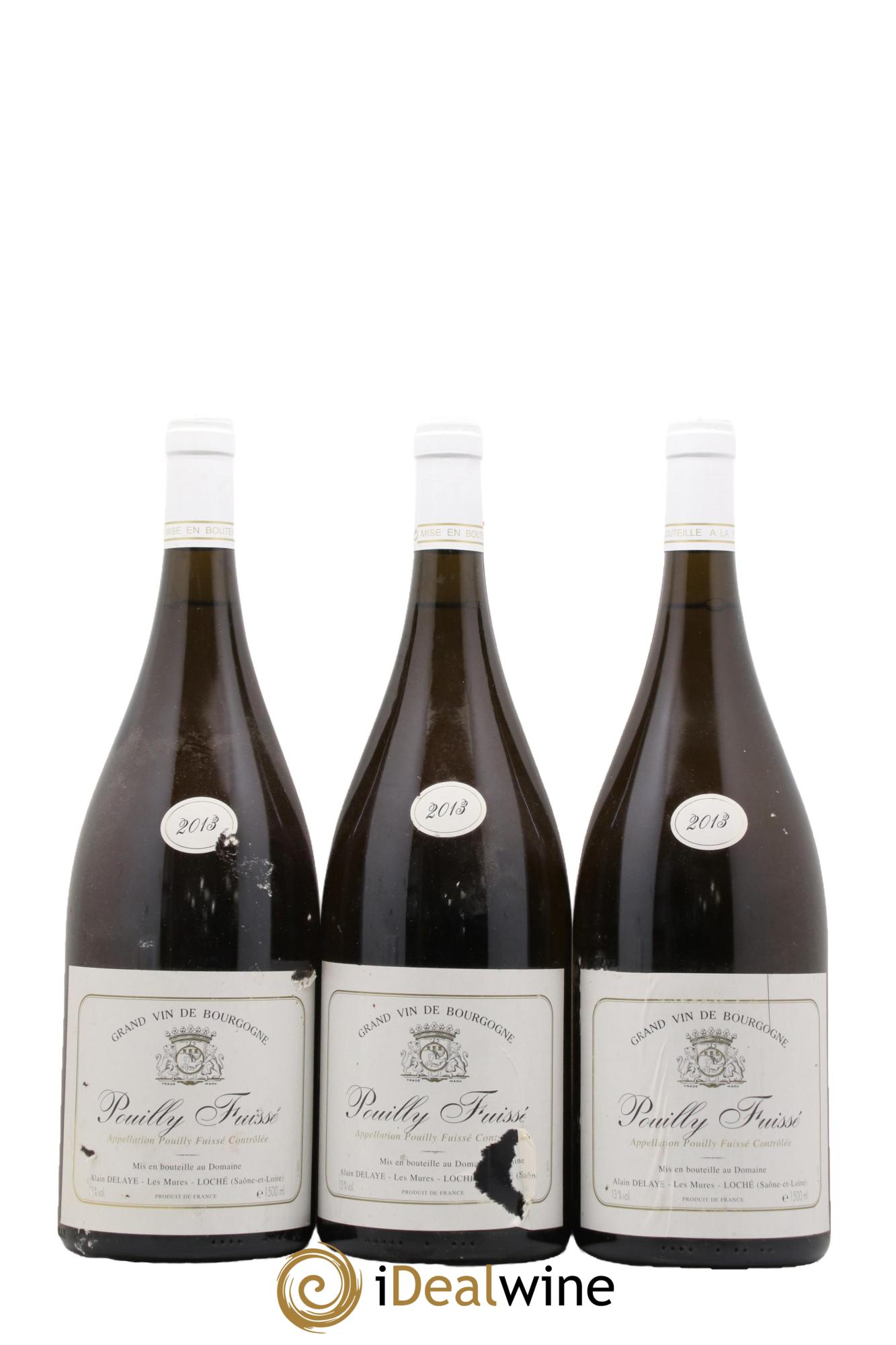 Pouilly-Fuissé Alain Delaye 2013 - Posten von 3 Magnum - 0