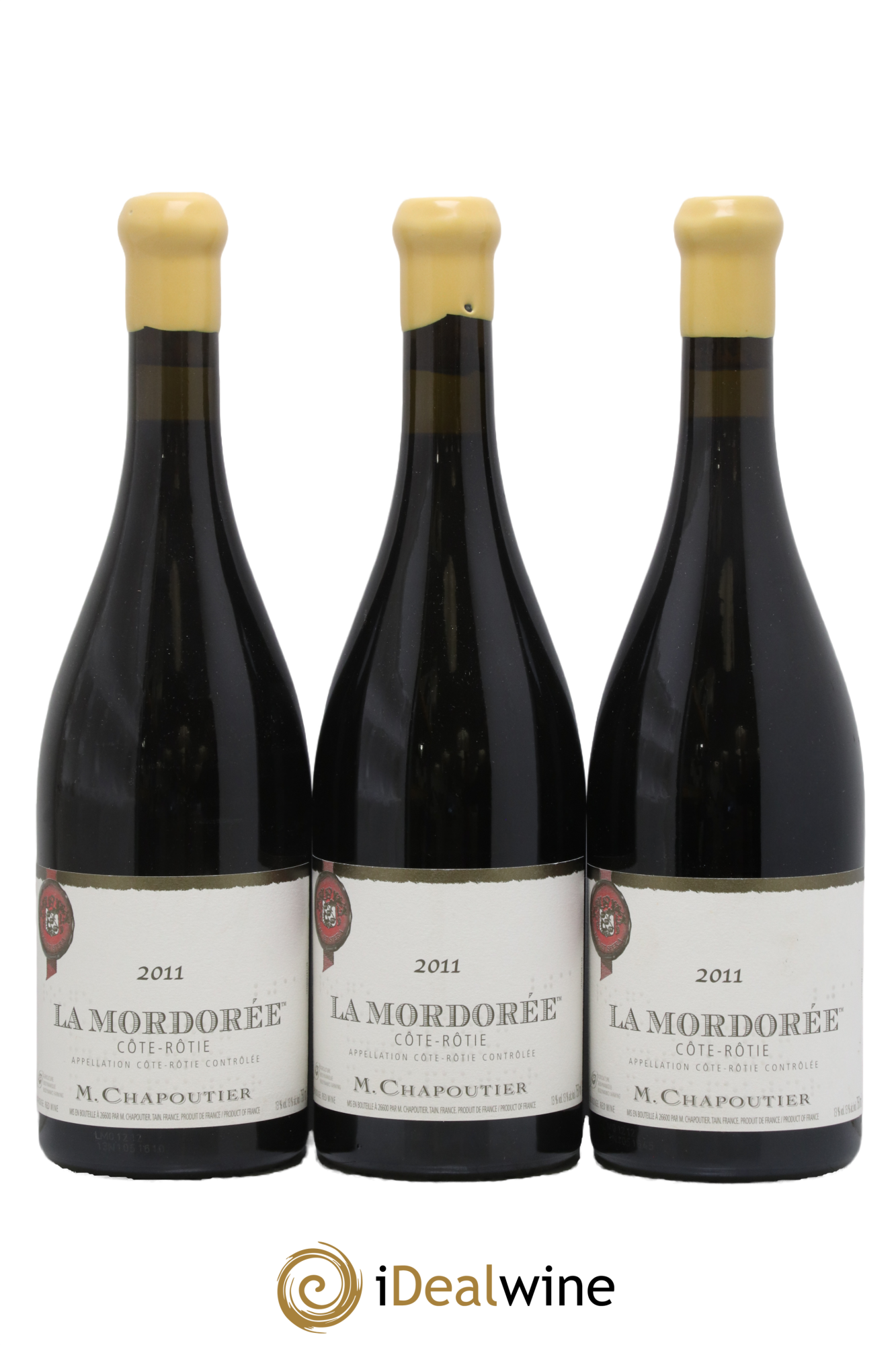 Côte-Rôtie La Mordorée Chapoutier 2011 - Lot of 3 bottles - 0