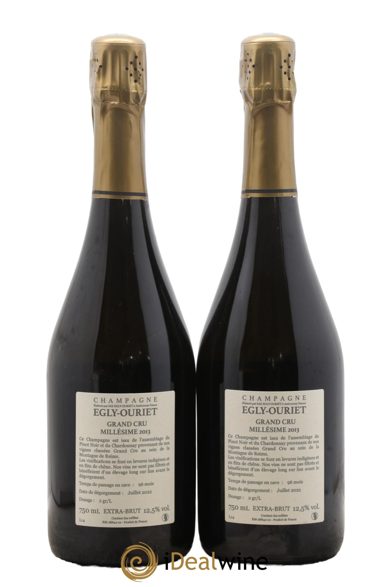 Ambonnay Vieilles Vignes Brut Millésimé Egly-Ouriet 2013 - Lot of 2 bottles - 1
