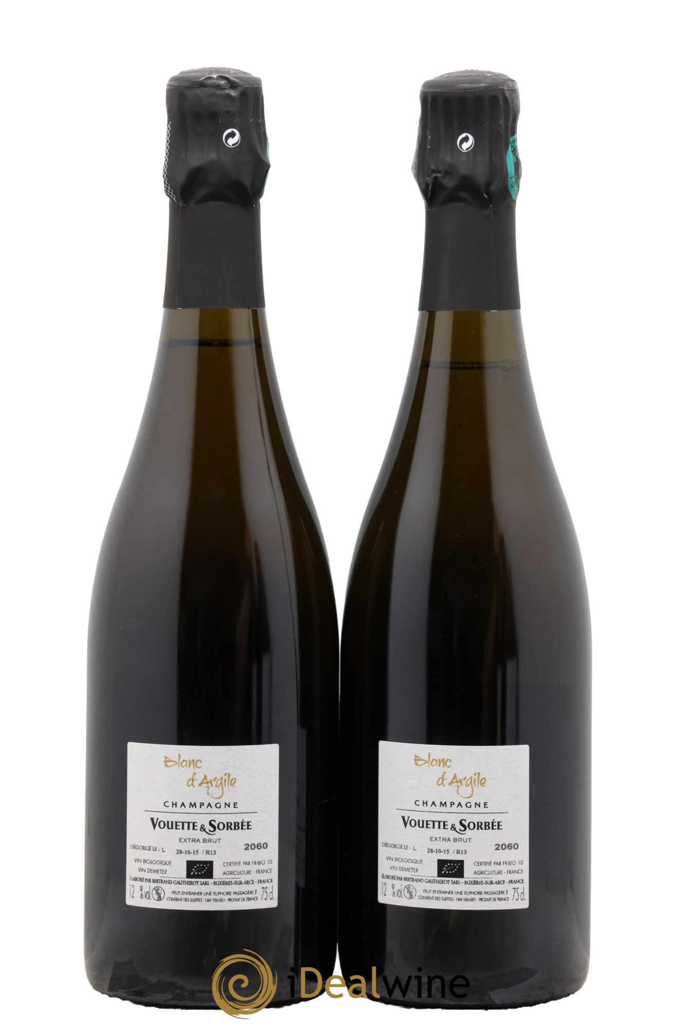 Blanc d'Argile Vouette et Sorbée 2013 - Lot of 2 bottles - 1