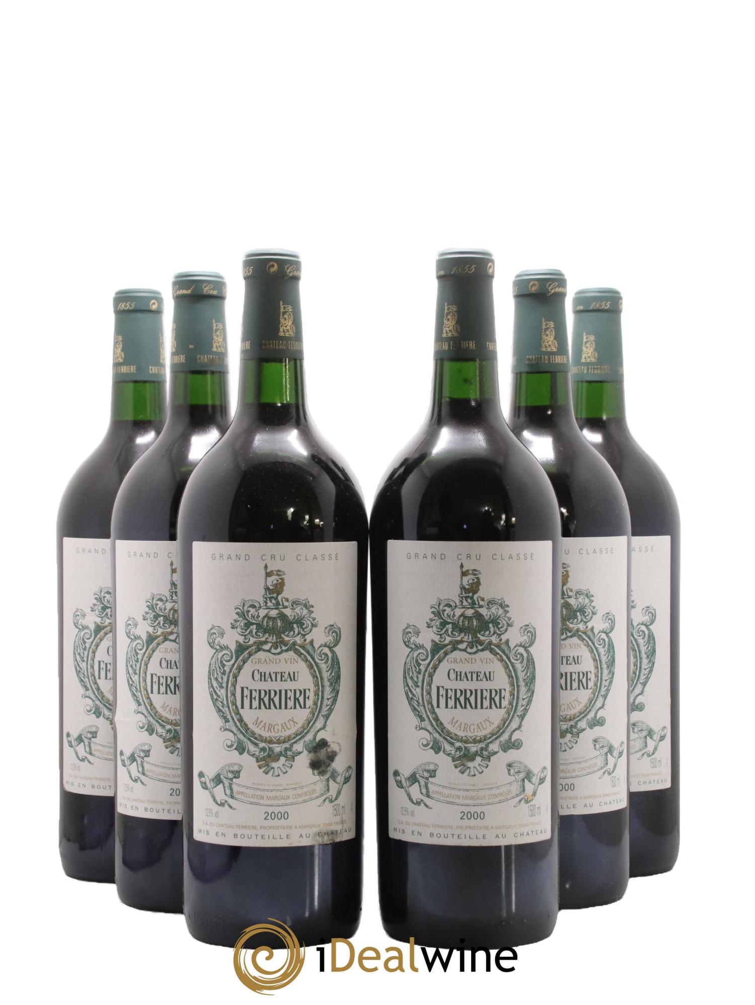 Château Ferrière 3ème Grand Cru Classé 2000 - Lot de 6 magnums - 0